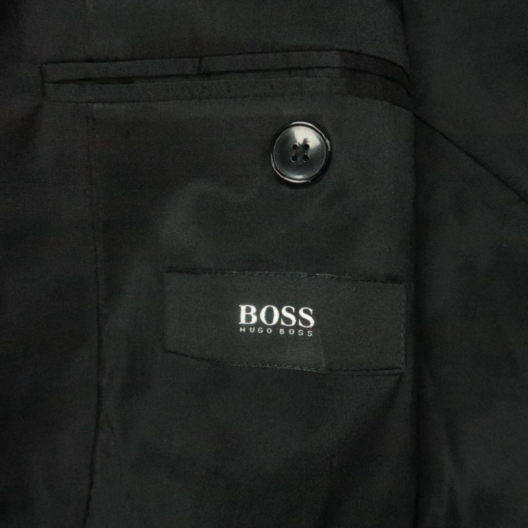 Hugo Boss HUGO BOSS Blazer Men 42 Regular Black Wool Stretch Business Jacket Size 42R - 3 Thumbnail