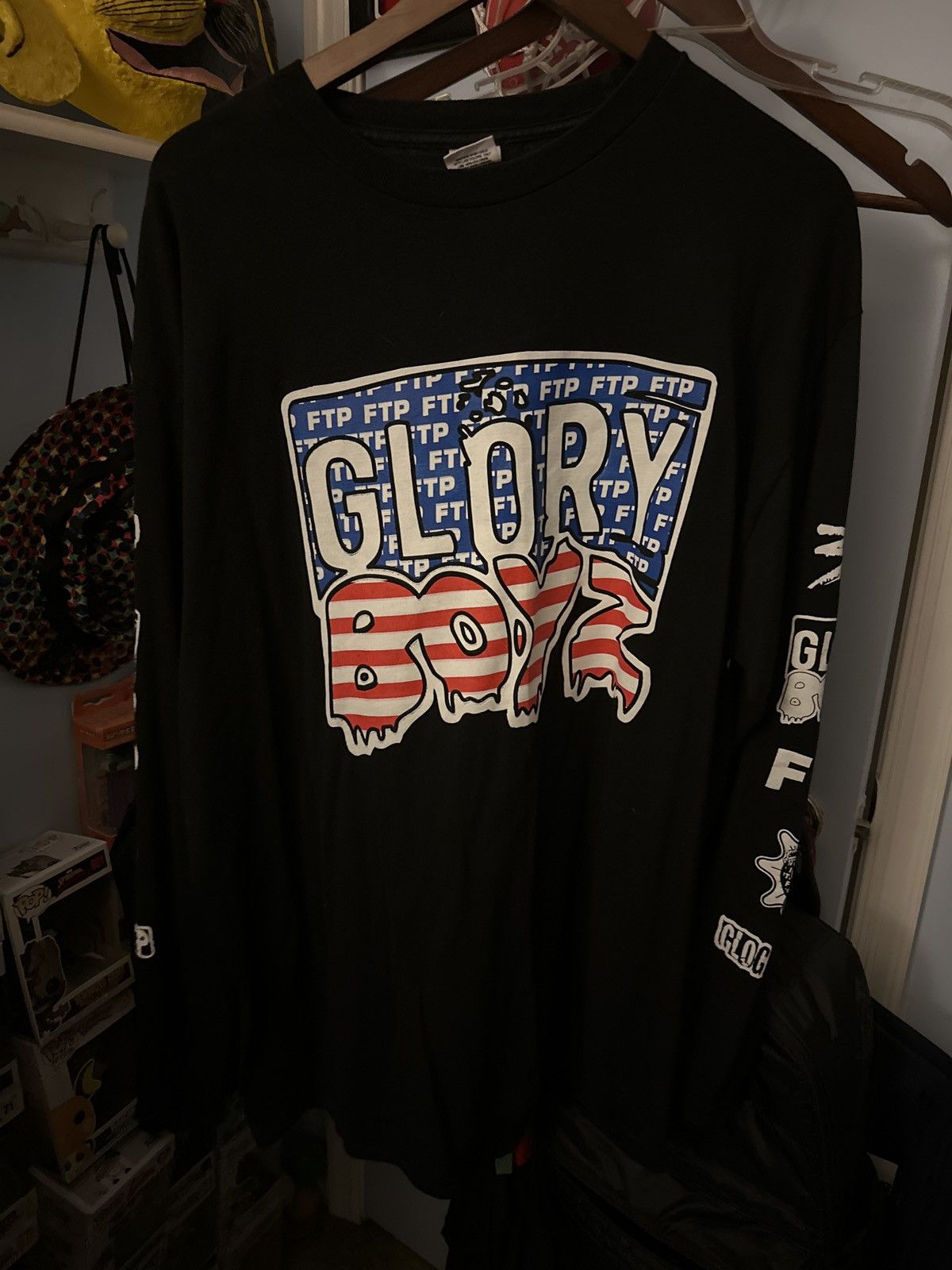 Ftp gloryboyz USA flag selling long sleeve large mens