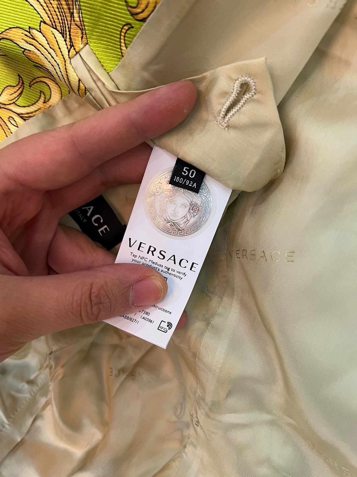 Versace Versace Classic Baroque Silk Suit 50 (New) Size 50R - 4 Thumbnail