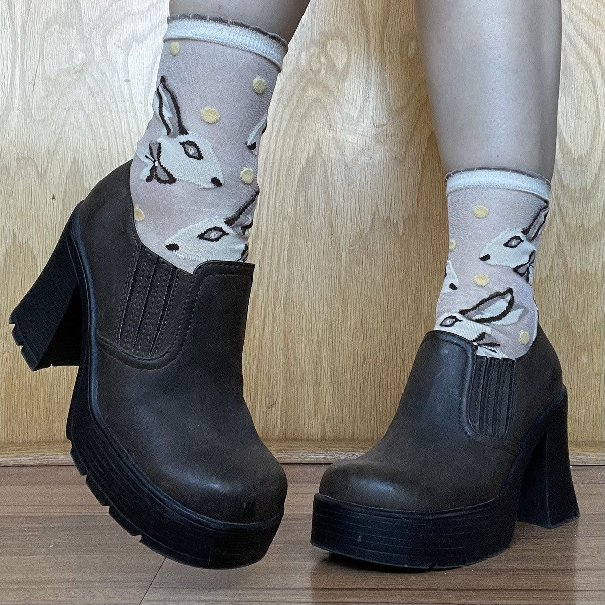 Other LOWER EAST SIDE Vintage Y2K Brown Platform Ankle Boot Size US 7 / IT 37 - 1 Thumbnail