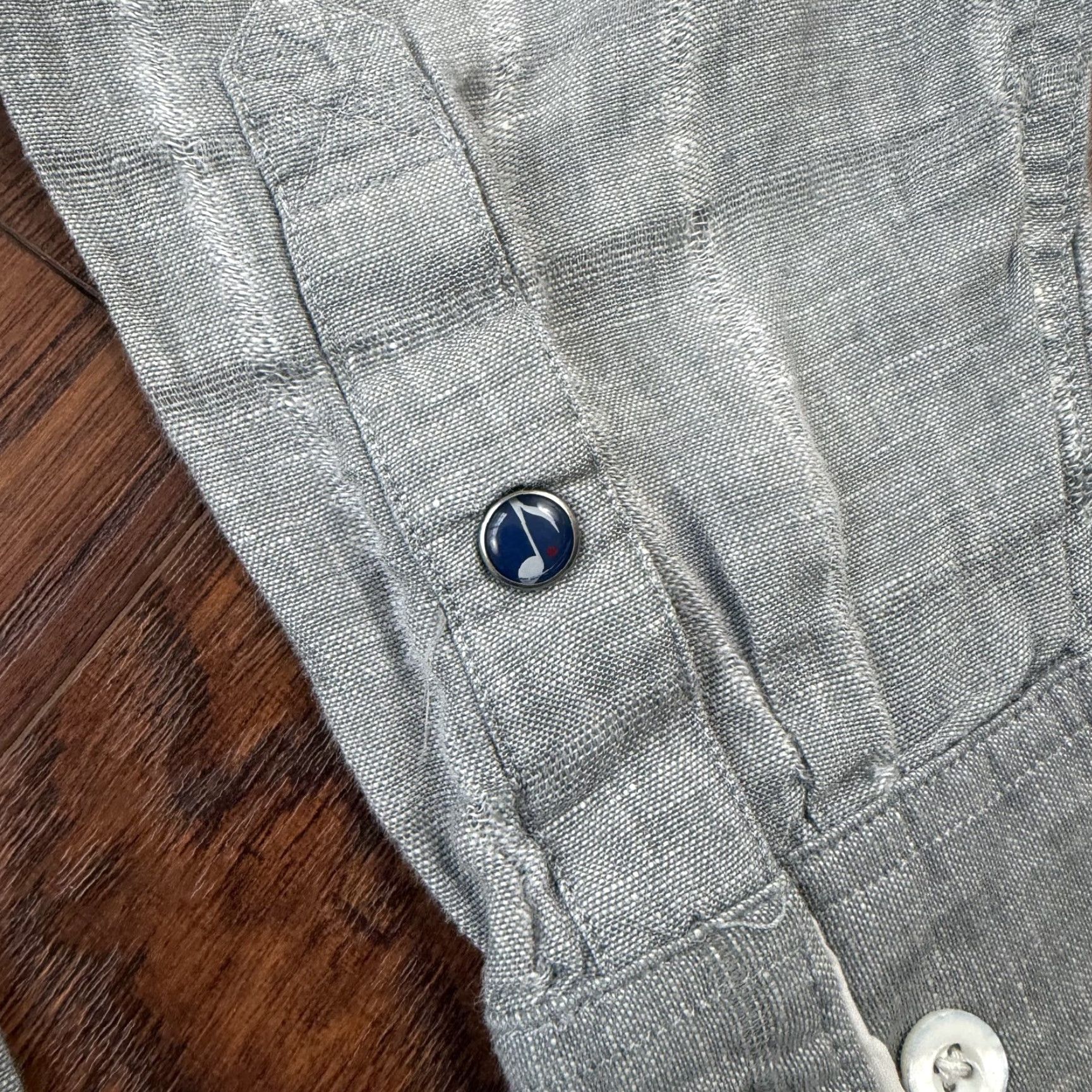 Vintage 32 Bar Blues Shirt Mens XL Gray Linen Plaid Long Sleeve Lightweight Button-Up with Pockets Size US XL / EU 56 / 4 - 4 Thumbnail