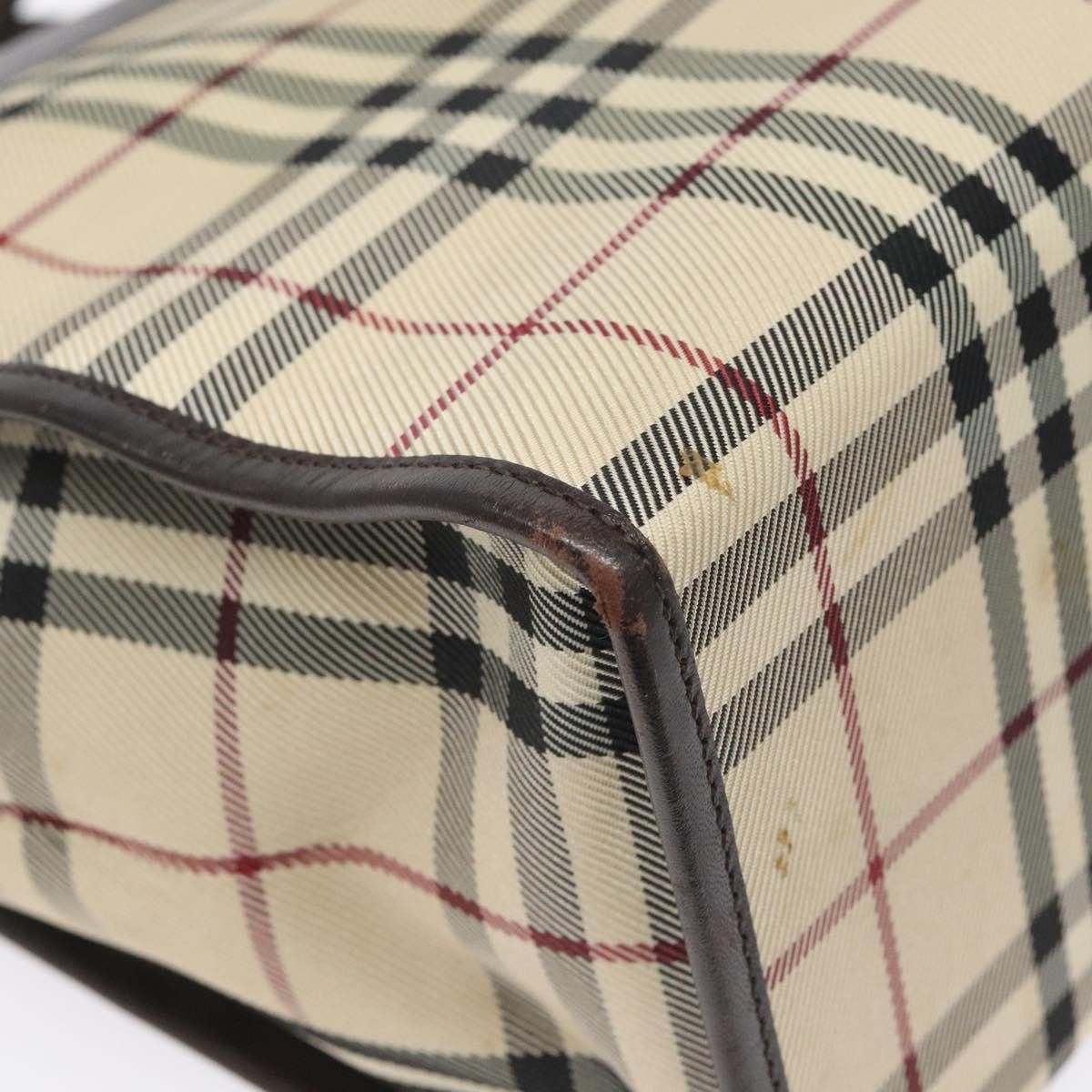 Burberry Burberry Nova Check Hand Bag Nylon Leather Beige Silver Size ONE SIZE - 16 Thumbnail