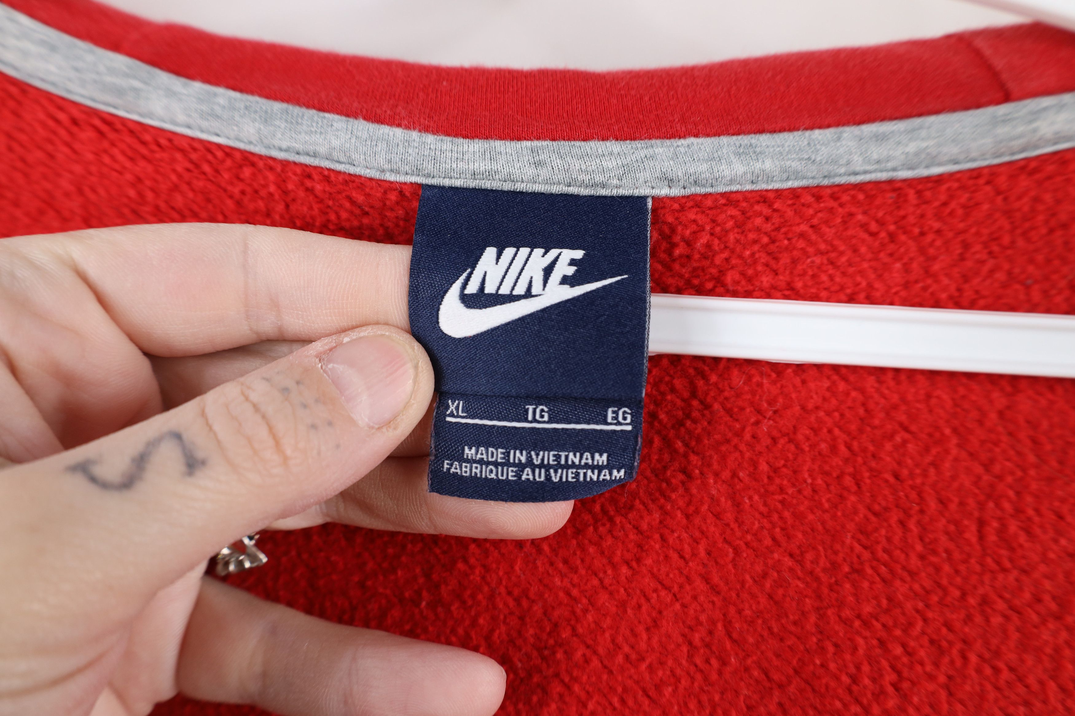 Vintage Y2K Nike Scott Mini Swoosh Full Zip Hoodie Red