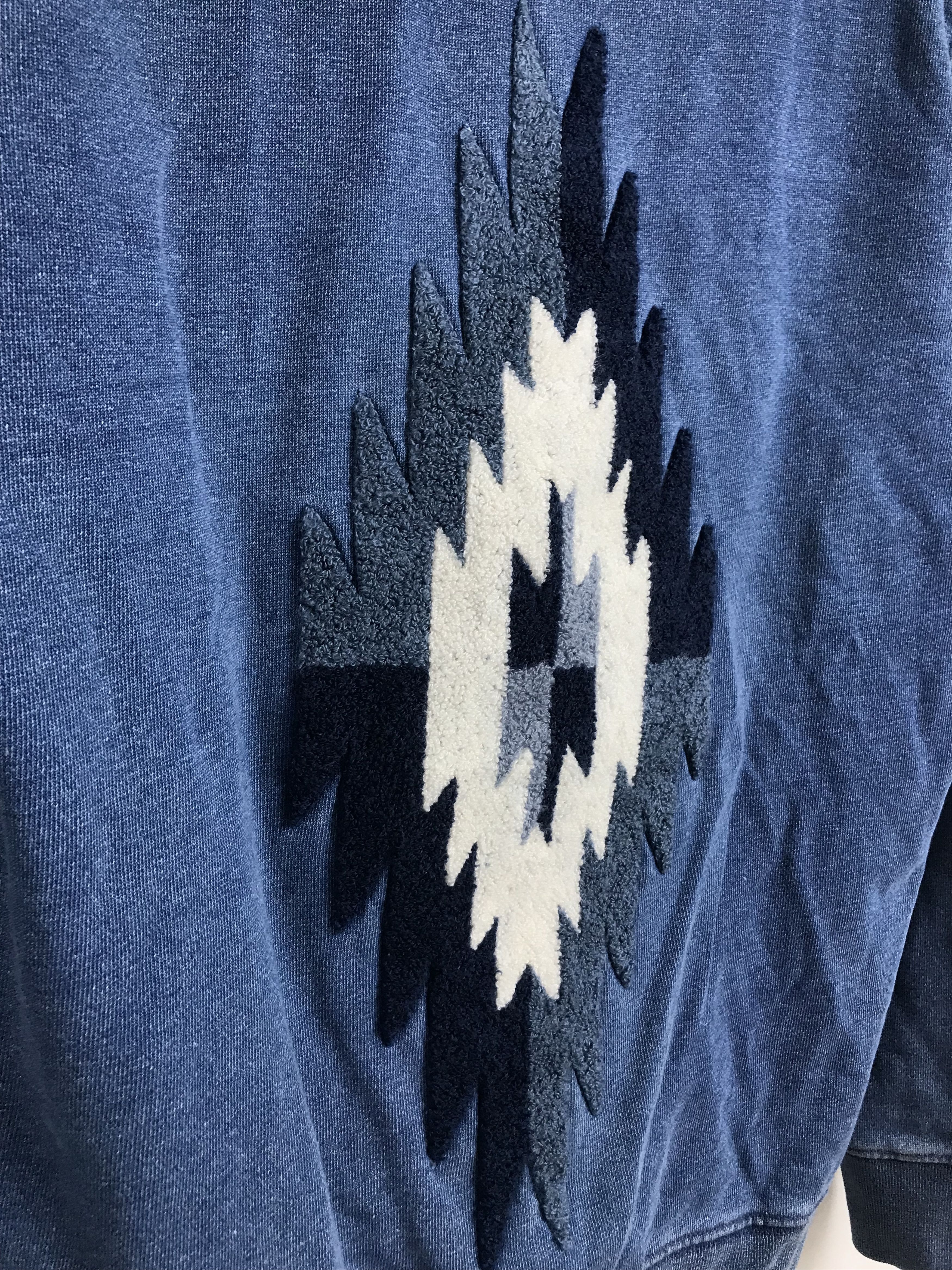Designer × Japanese Brand 291295 Homme Vintage Navajo Washed Indigo Zip Hoodie Size US M / EU 48-50 / 2 - 2 Thumbnail