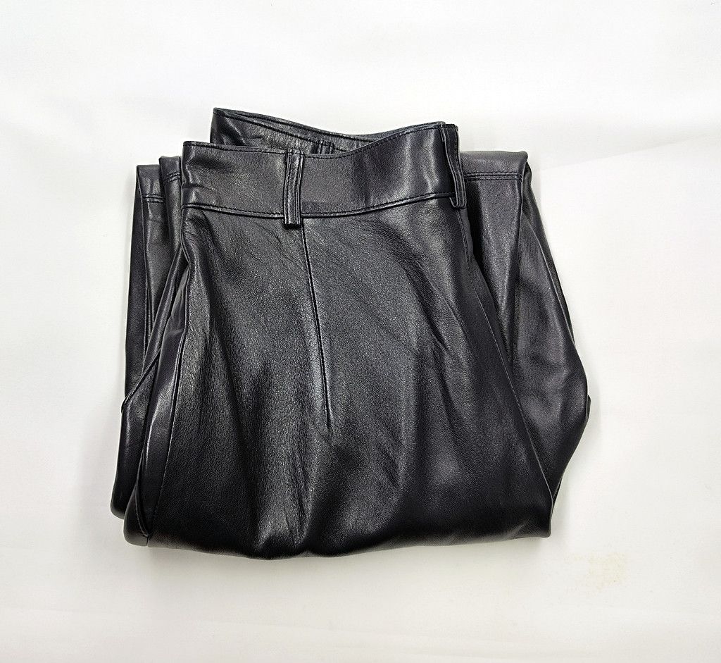 Genuine Leather MONDRIAN full leather black biker pant waist 27 inch Size 27" / US 4 / IT 40 - 13 Thumbnail