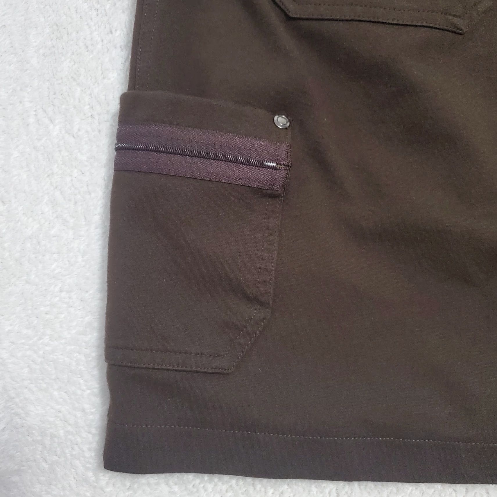 Vintage Title Nine Skirt Women 8 Brown Hepburn Hiking Athletic Cargo Outdoor Stretch Zip Side Pocket Size 30" / US 8 / IT 44 - 6 Thumbnail