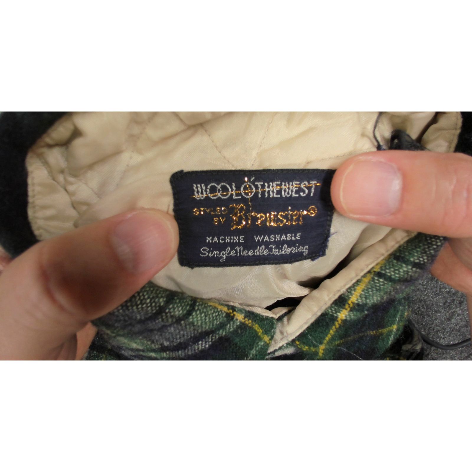 Vintage Brewster Wool O' The West 1970s Single Needle Plaid Shacket Size S / US 4 / IT 40 - 7 Thumbnail