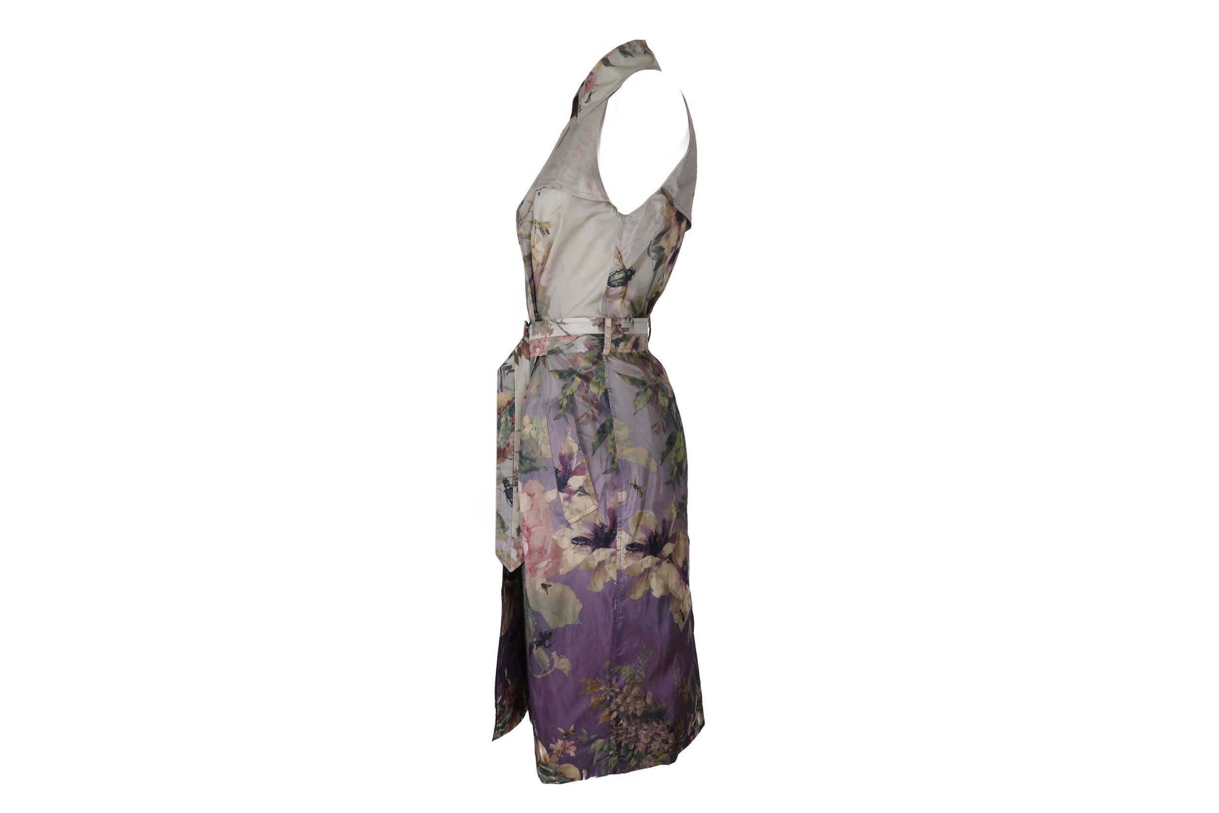 Jean Paul Gaultier Jean Paul Gaultier Floral Print Silk Belted Dress Vintage Size M / US 6-8 / IT 42-44 - 2 Thumbnail