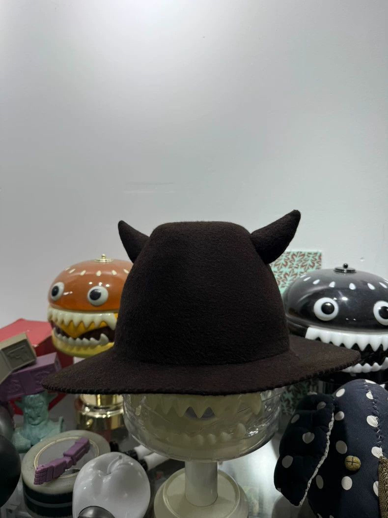 UNDERCOVER Horned Hat in Dark Brown