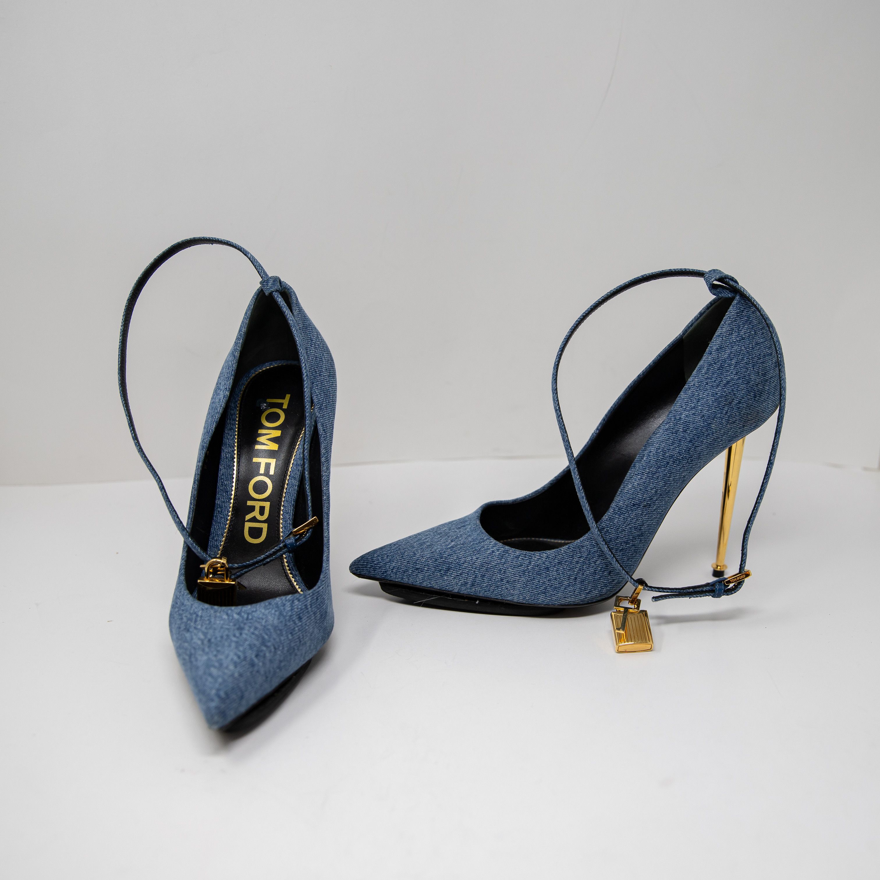 Tom Ford Tom Ford 105mm Denim Jean Padlock Ankle Size US 10 / IT 40 - 1 Thumbnail