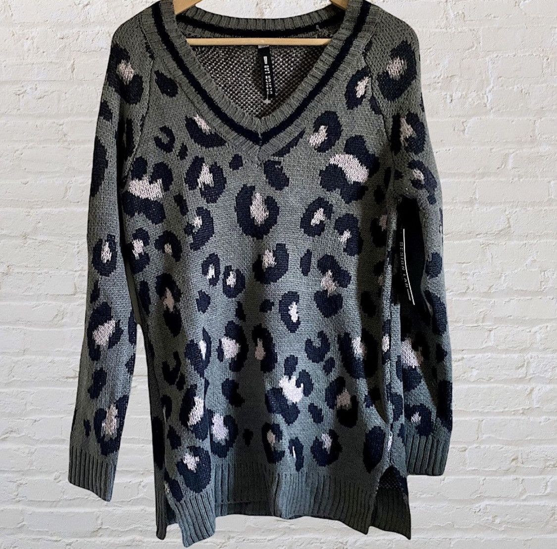 Other DESIGN LAB KNIT LEOPARD ANIMAL PRINT PULLOVER SWEATER Size XS / US 0-2 / IT 36-38 - 2 Thumbnail