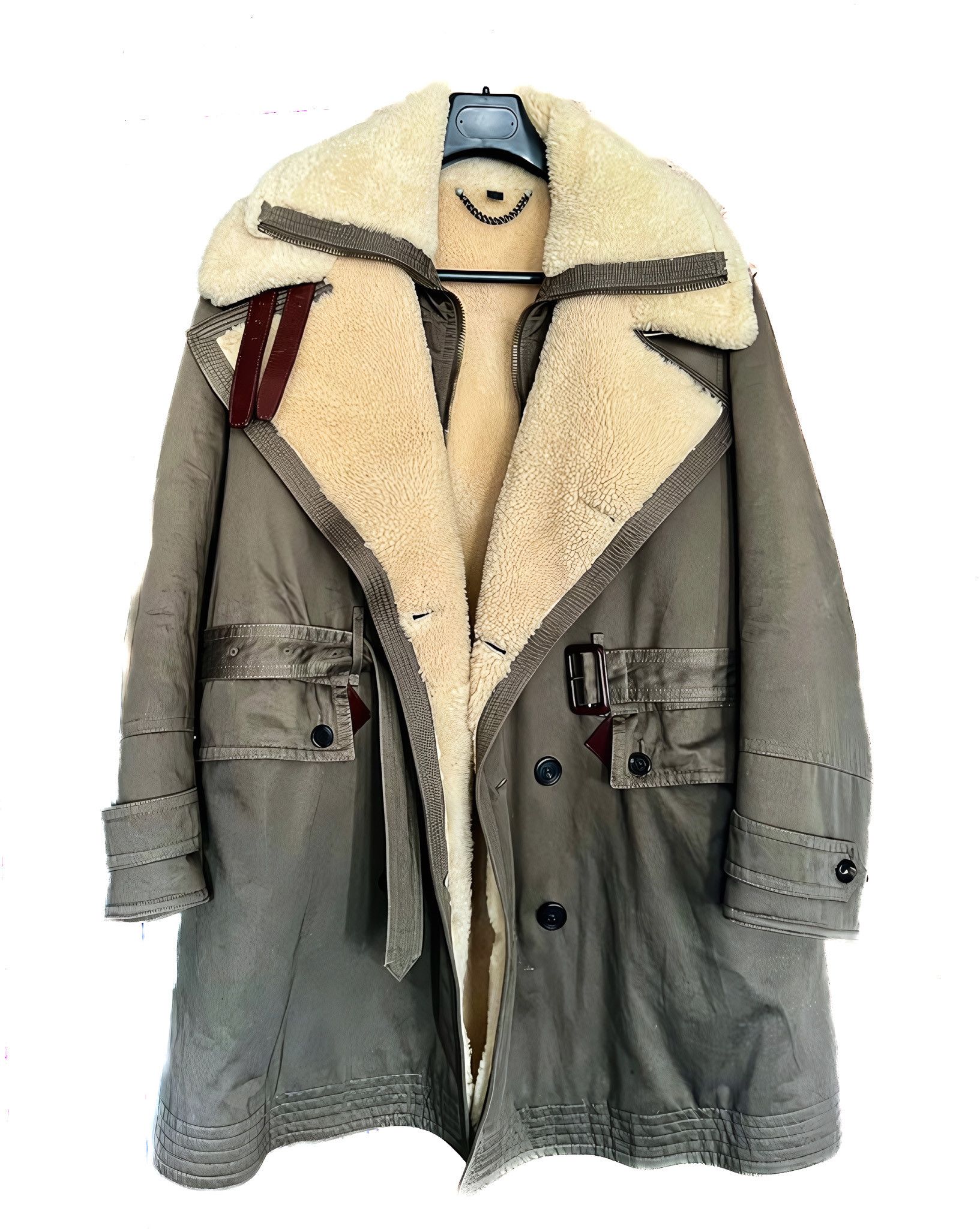 Burberry Prorsum PRORSUM DOUBLE COLLAR HEAVY SHEARLING COAT Size US M / EU 48-50 / 2 - 1 Thumbnail