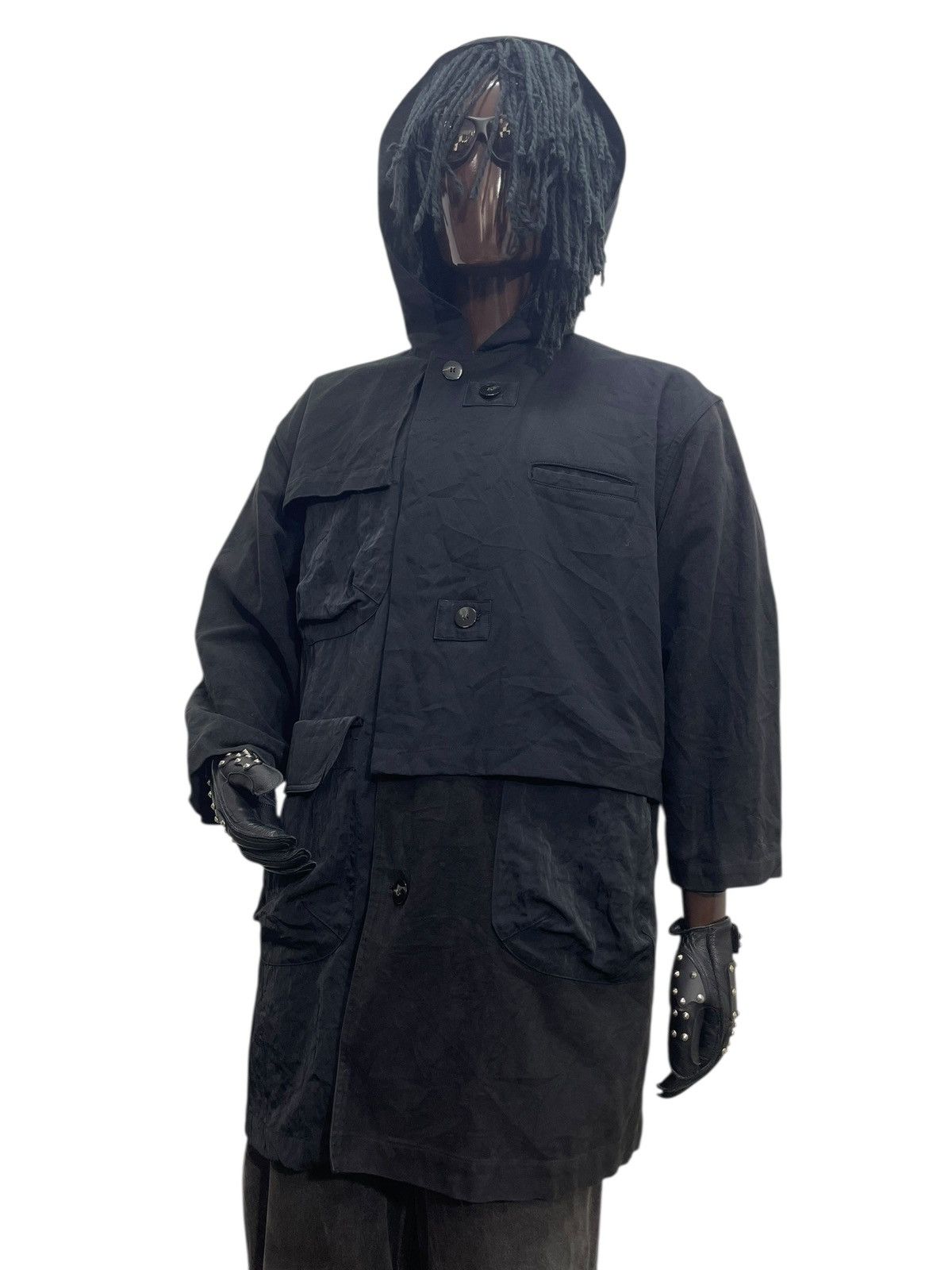 Yohji Yamamoto Wide Hoodie Jacket Pour Deux Japan Hybrid Baggy 7🟩1 Size US M / EU 48-50 / 2 - 5 Thumbnail