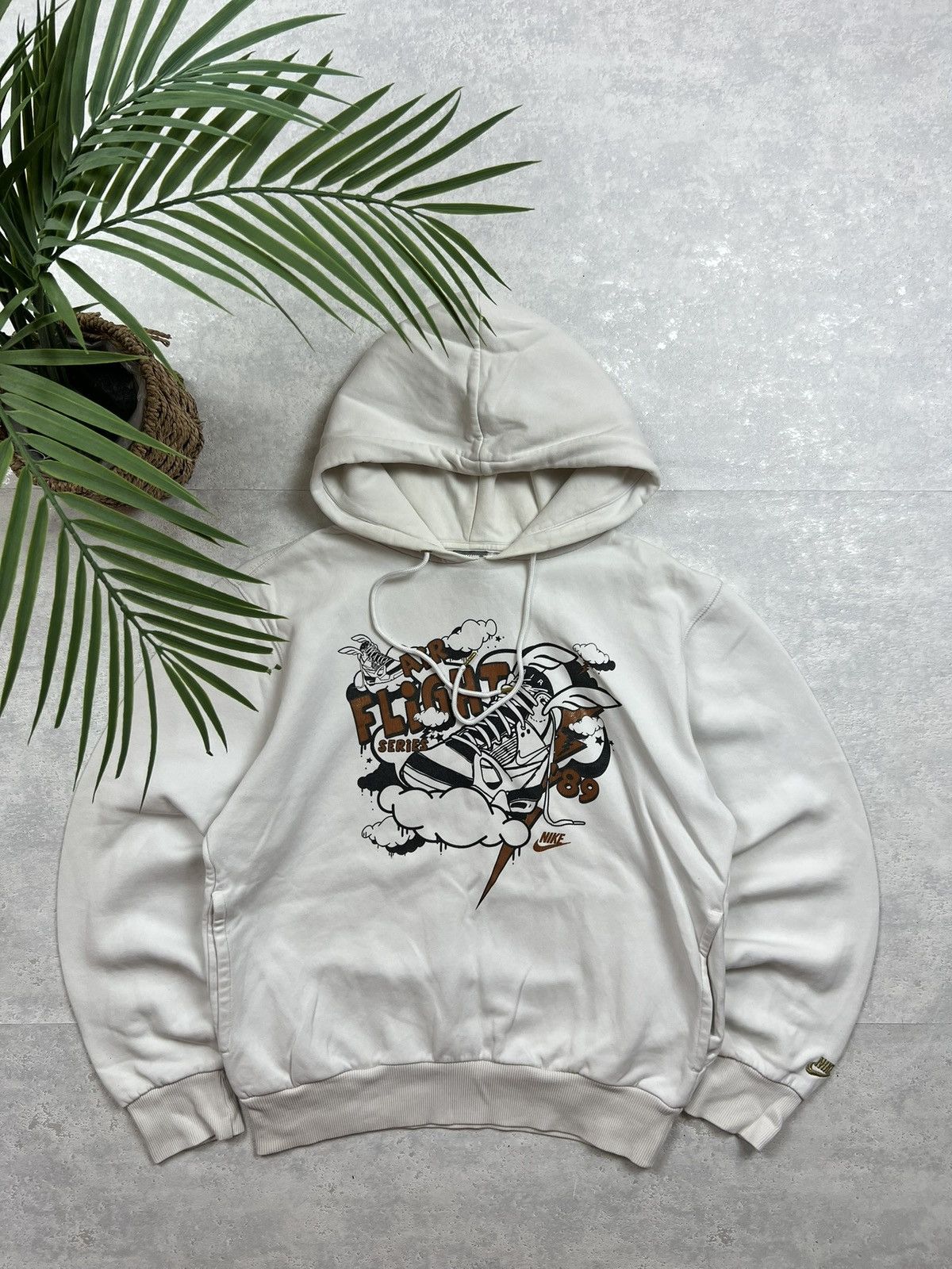 Nike 00s Nike Air Flight Vintage Y2K Oversized Retro Hoodie Size US S / EU 44-46 / 1 - 1 Thumbnail