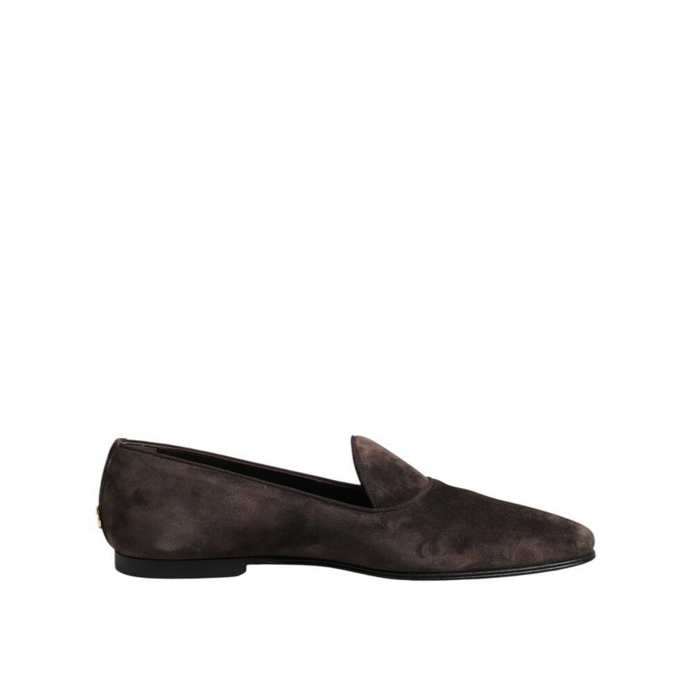 Dolce & Gabbana Dolce & Gabbana Brown Velvet Leather Slip On Loafers Shoes Size US 7 / EU 40 - 1 Thumbnail