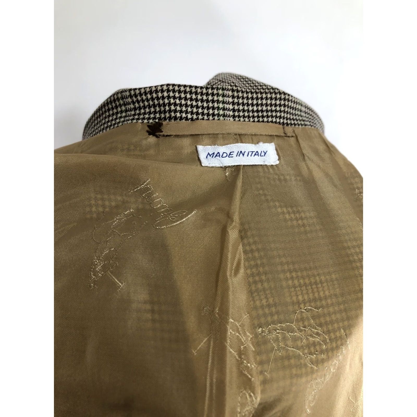 Brioni Brioni Jacket Mens 50 Brown NEIMAN MARCUS ITALY WOOL BLEND Windowpane Blazer Size 50R - 6 Thumbnail