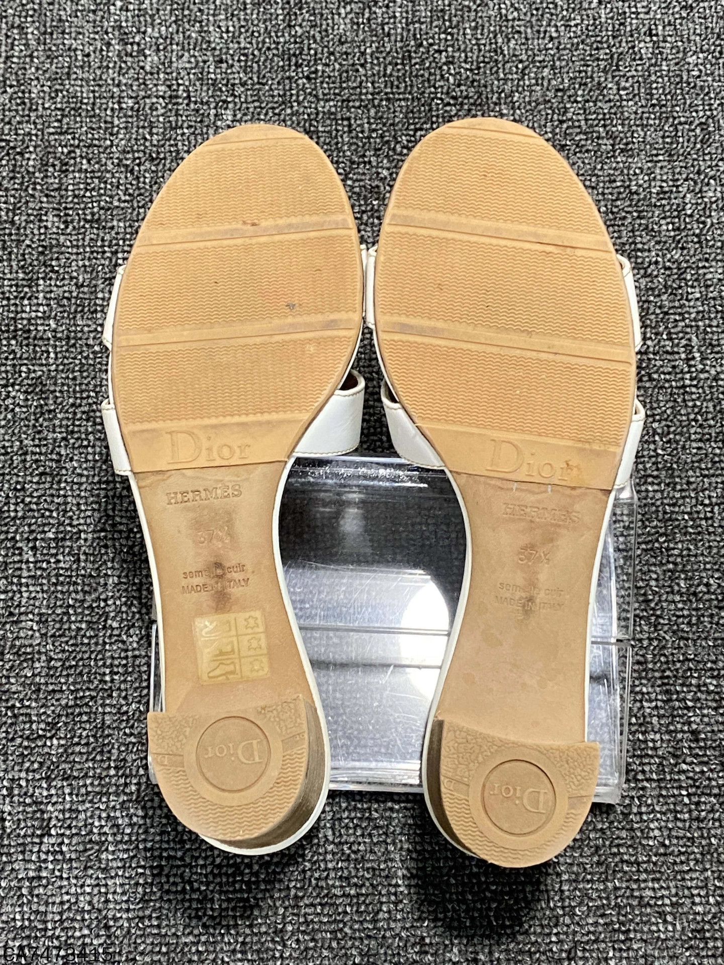 Hermes HERMES white high heel slippers size 37.5 98 new Size US 6.5 / IT 36.5 - 6 Thumbnail