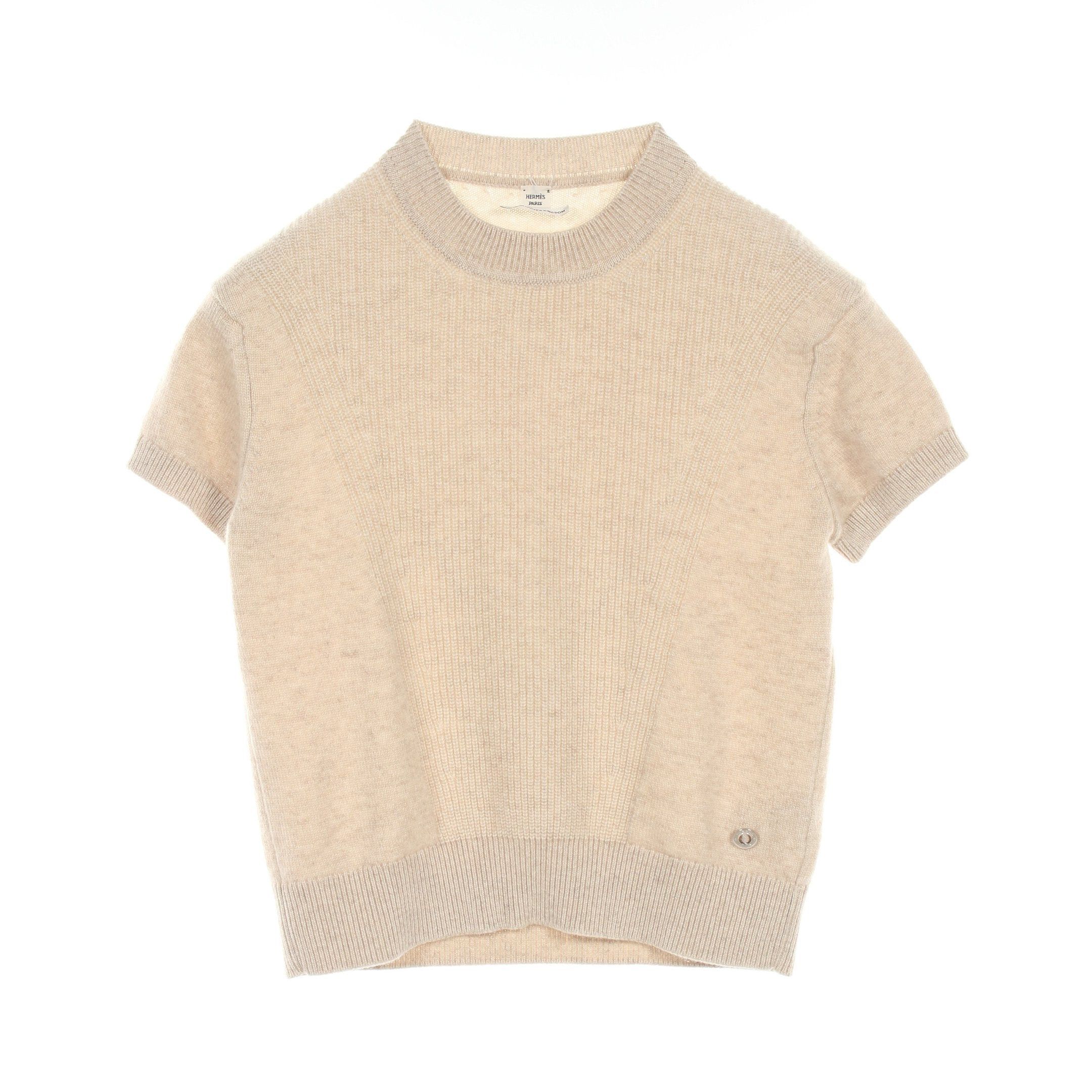 Hermes Hermes Serie Knit Cashmere Beige Size ONE SIZE - 1 Thumbnail