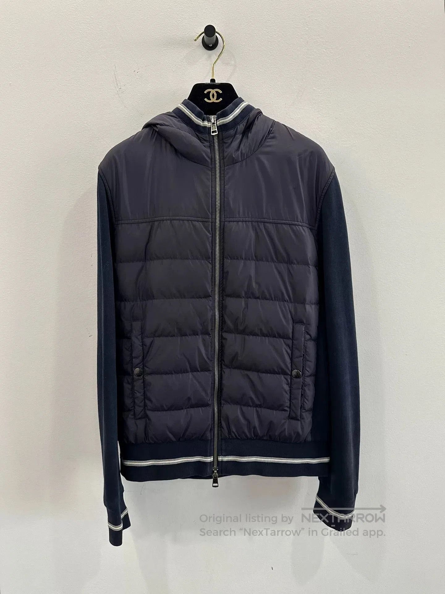 Moncler Moncler Men's Blue Down Knit Jacket. Size US M / EU 48-50 / 2 - 1 Thumbnail