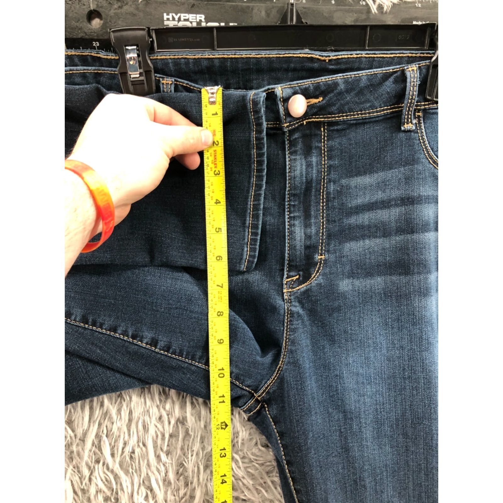 Vintage Time & TRU Jeans Skinny Womens Plus 18 Medium Wash Blue Denim 5-Pocket Regular Rise Jeans Time And Tru Womens Plus Size 18 Blue Size 40" / US 18 - 4 Thumbnail