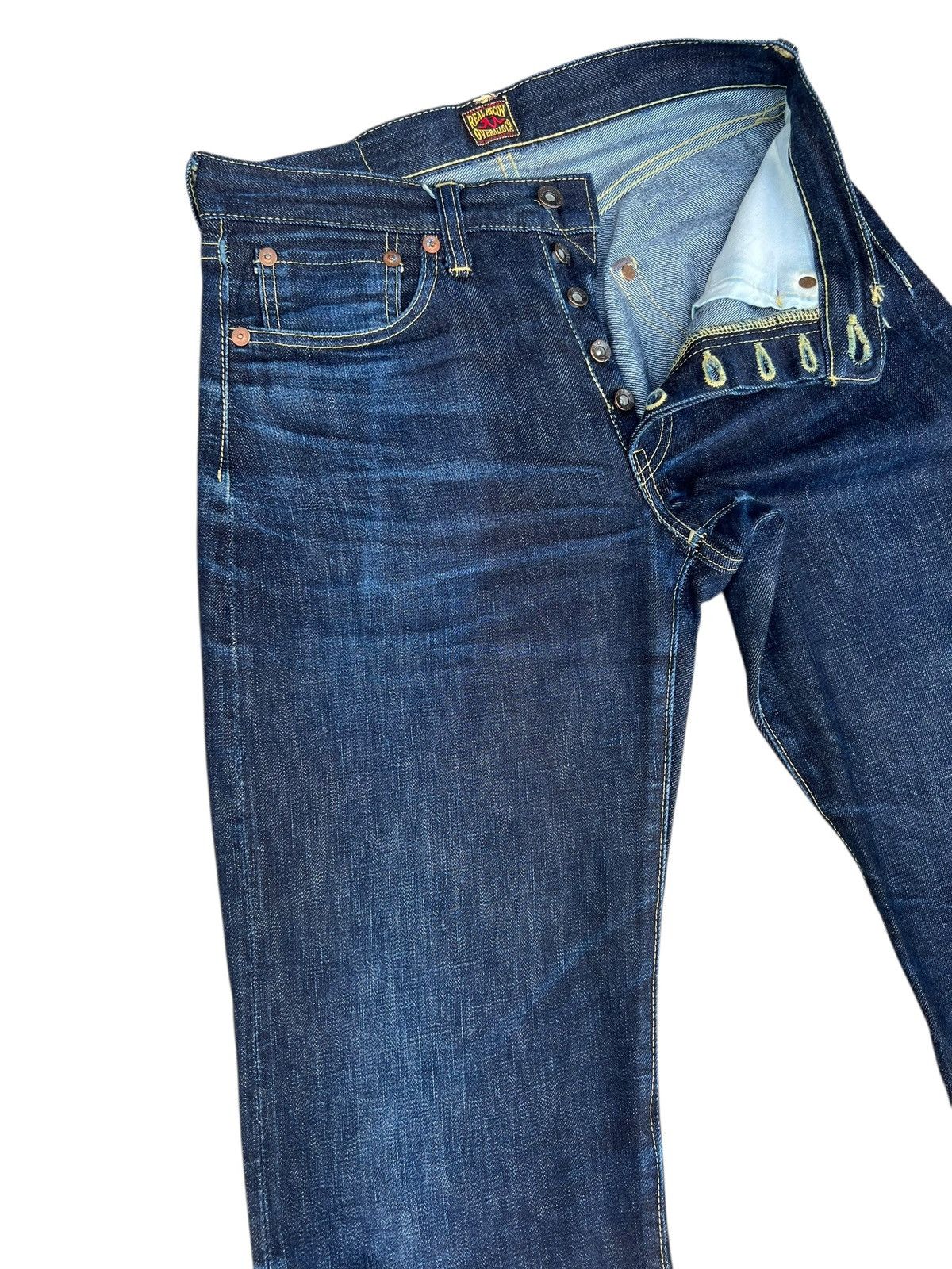 The Real McCoy's Vintage The Real McCoy Fade Blue Denim Selvedge Jeans Size US 30 / EU 46 - 8 Thumbnail