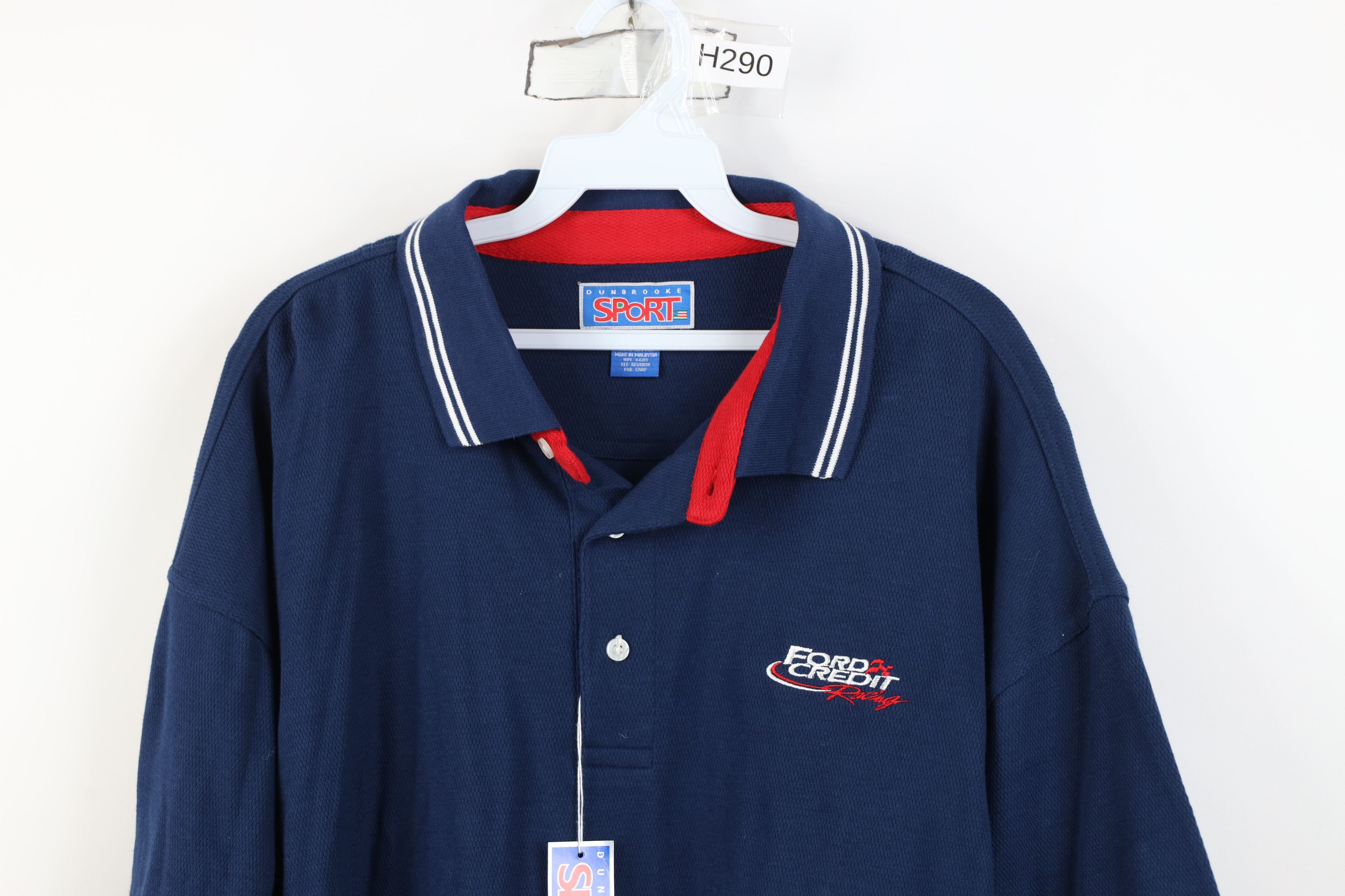 Vintage Deadstock Vintage 90s Ford Motor Company Racing Polo Blue Size US XXL / EU 58 / 5 - 2 Thumbnail
