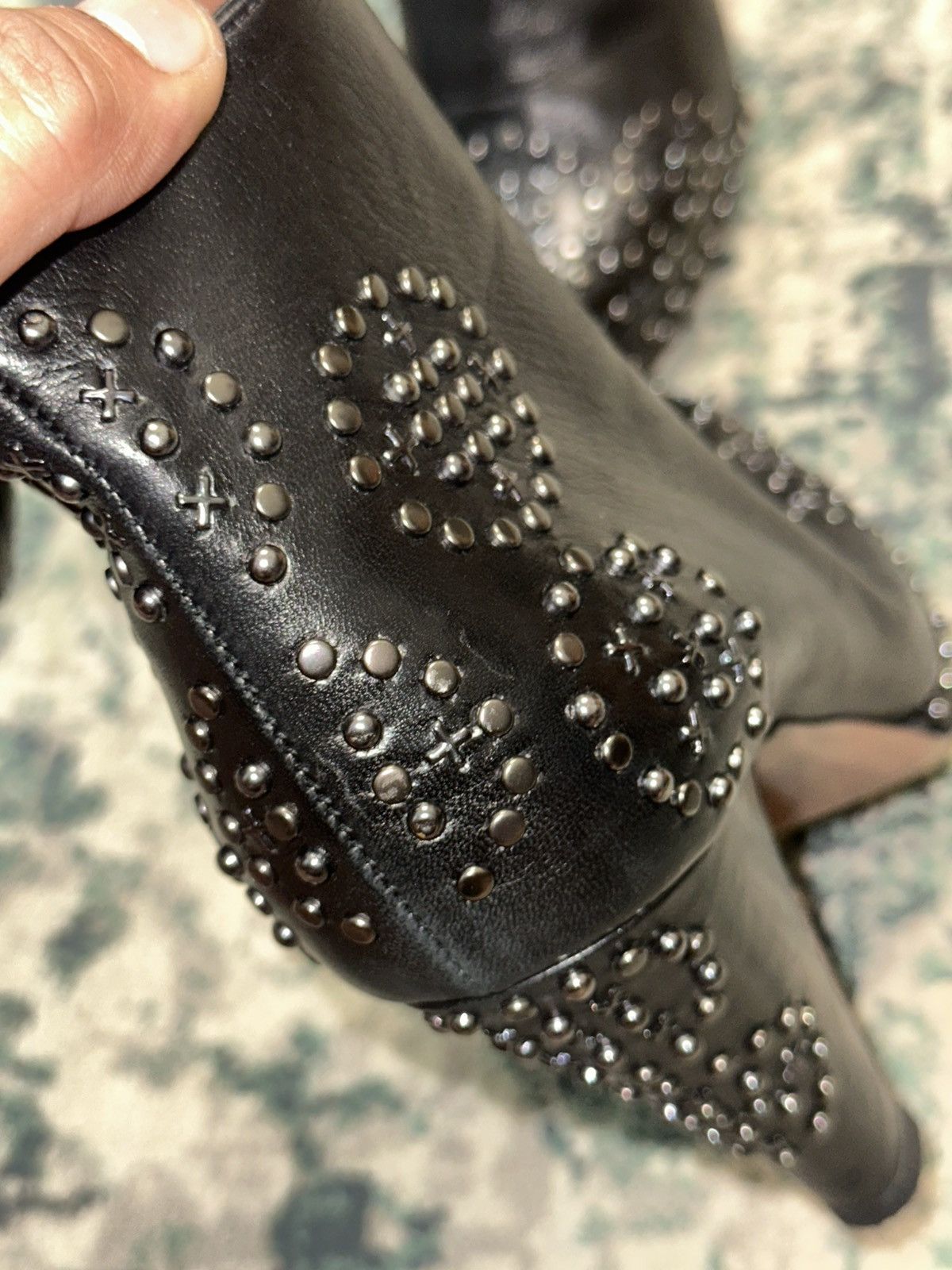 Alaia ALAÏA Leather Zipper Studded Accent Boots Size US 8.5 / IT 38.5 - 21 Thumbnail