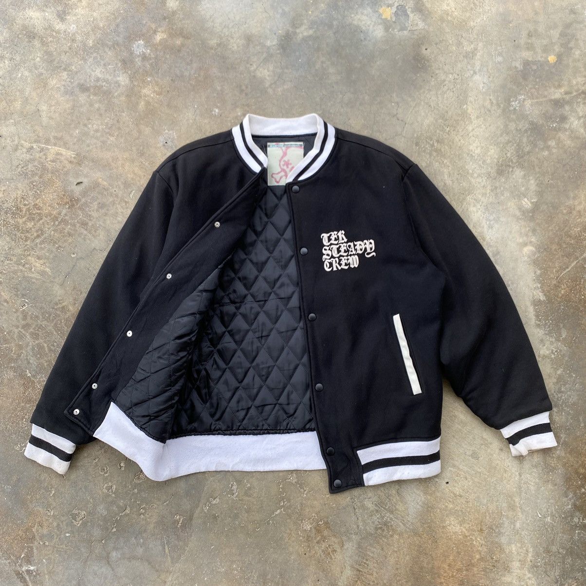 Japanese Brand × Vintage Tek One Visual Vandalizm Japan Varsity Jacket Size US L / EU 52-54 / 3 - 2 Thumbnail