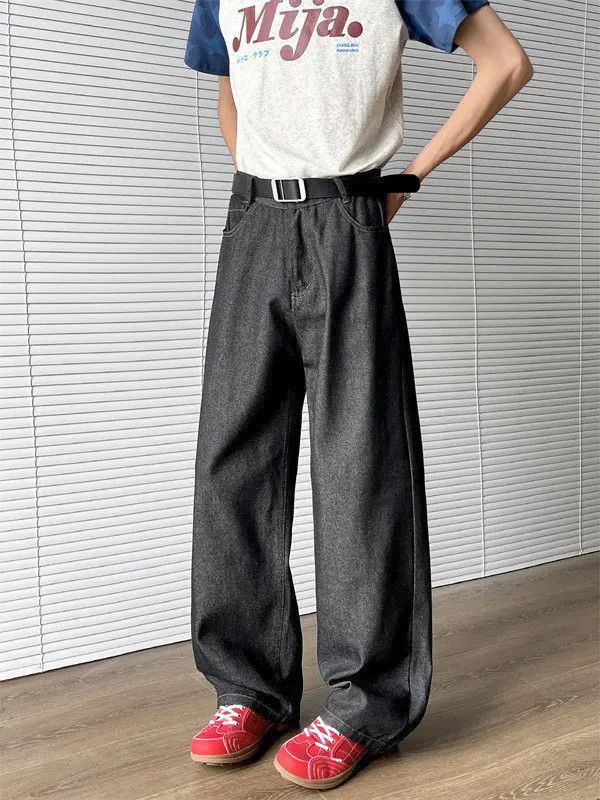 Japanese Brand Retro loose wide leg casual jeans Size US 32 / EU 48 - 2 Thumbnail