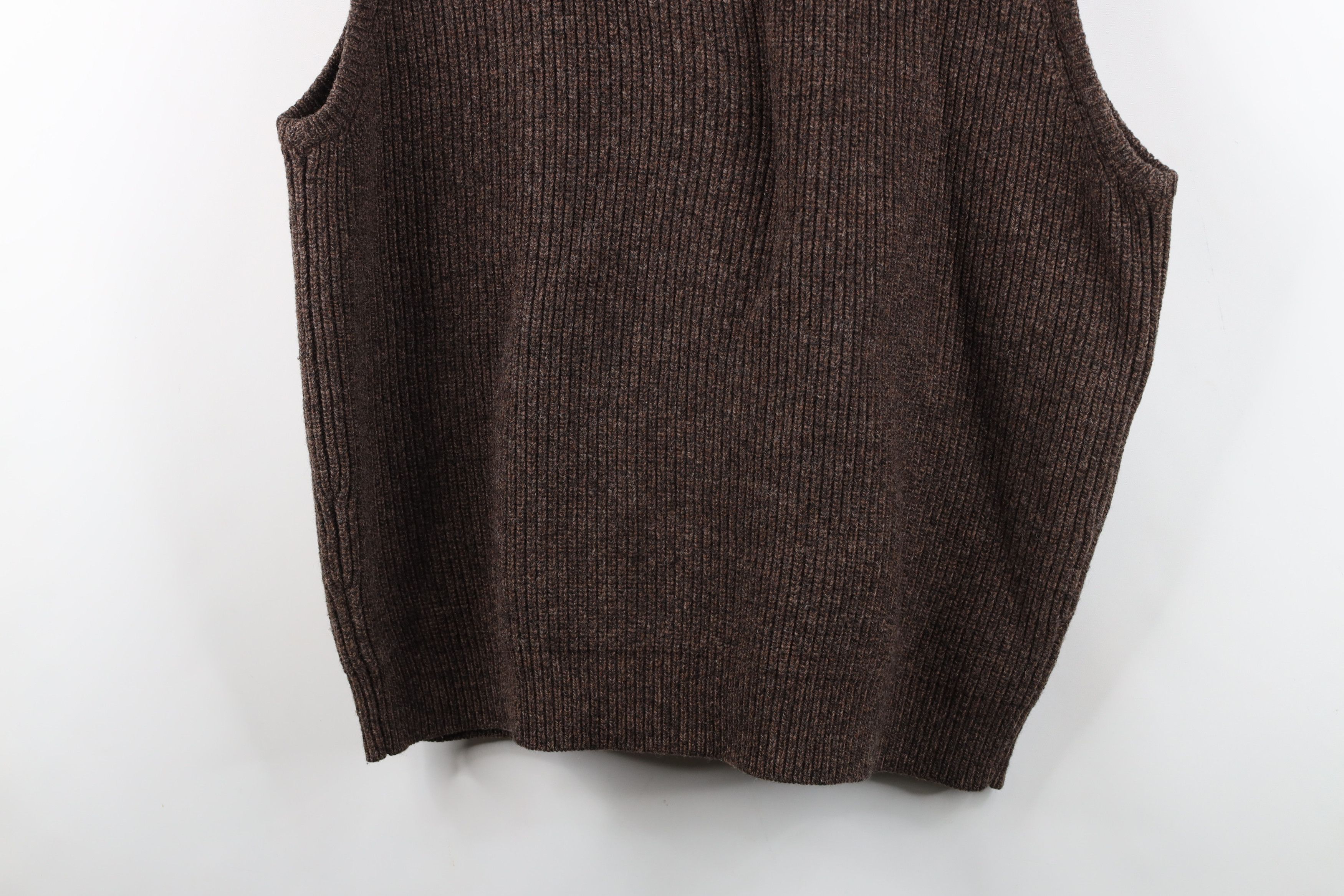 L.L. Bean Vintage LL Bean Merino Ribbed Knit Sweater Vest Jacket Brown Size US XL / EU 56 / 4 - 11 Thumbnail