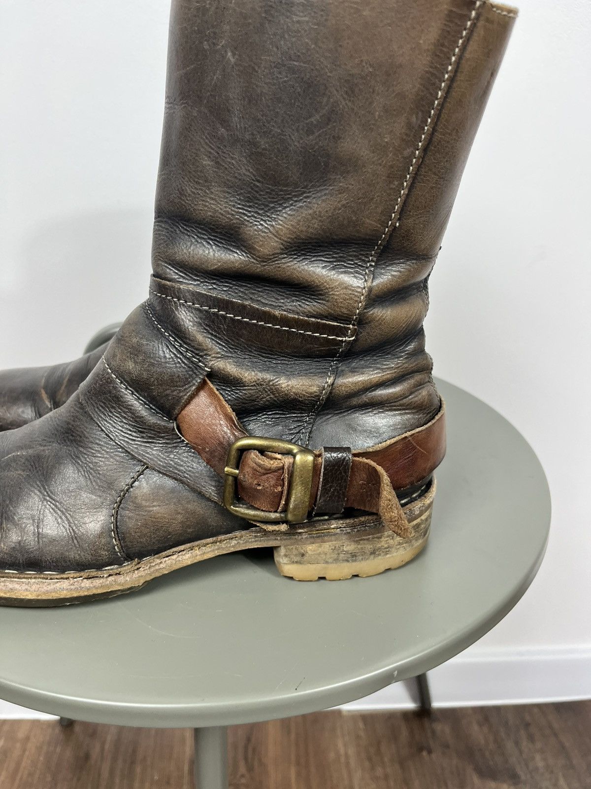 Fly London Fly London Distressed Leather Moto Boots Avant-Garde EU39 Size US 8.5 / EU 41-42 - 4 Thumbnail