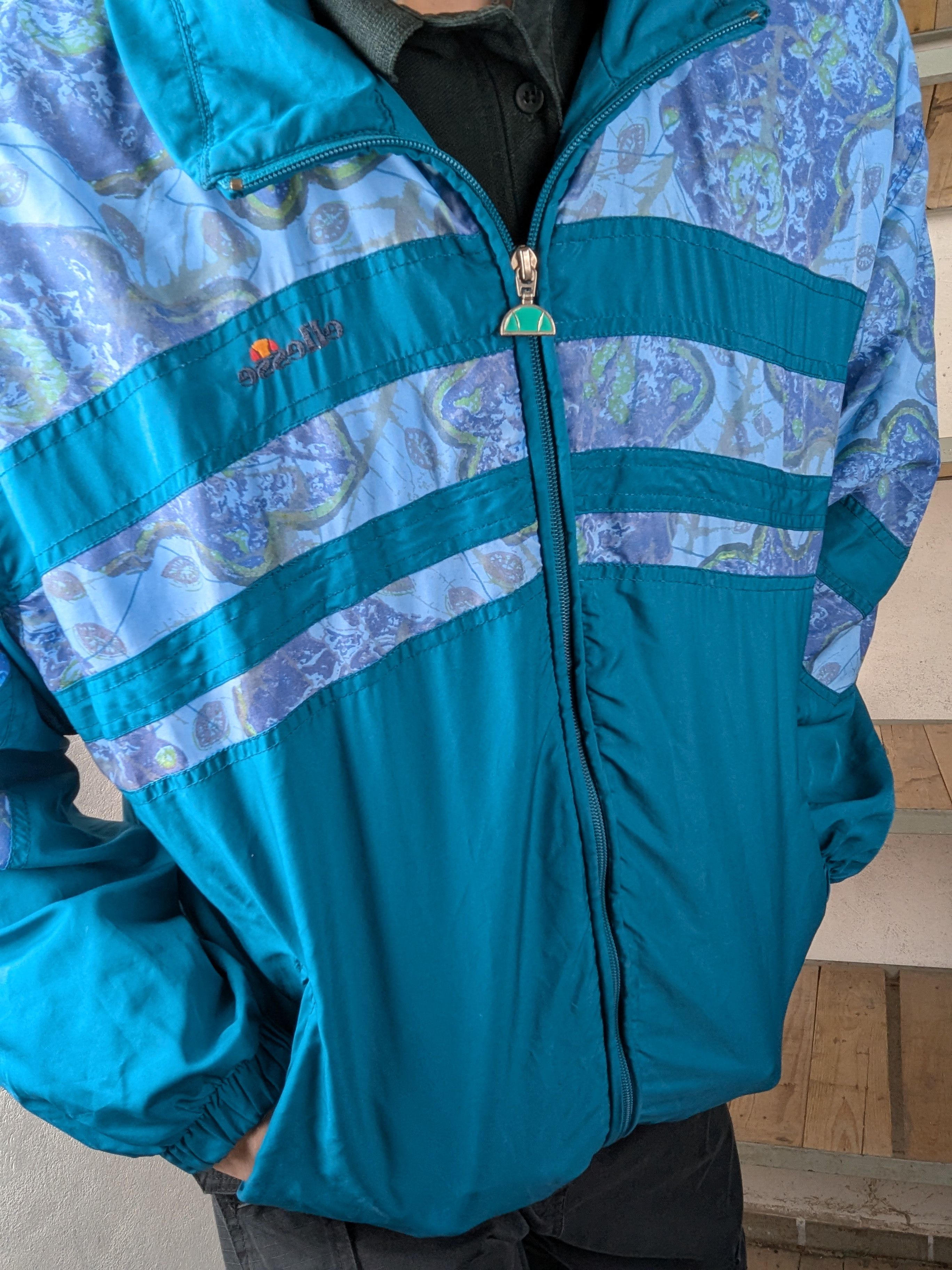 Ellesse × Vintage Vintage ELLESSE Windbreaker 90s Retro Blue Jacket Size L Size US L / EU 52-54 / 3 - 2 Thumbnail