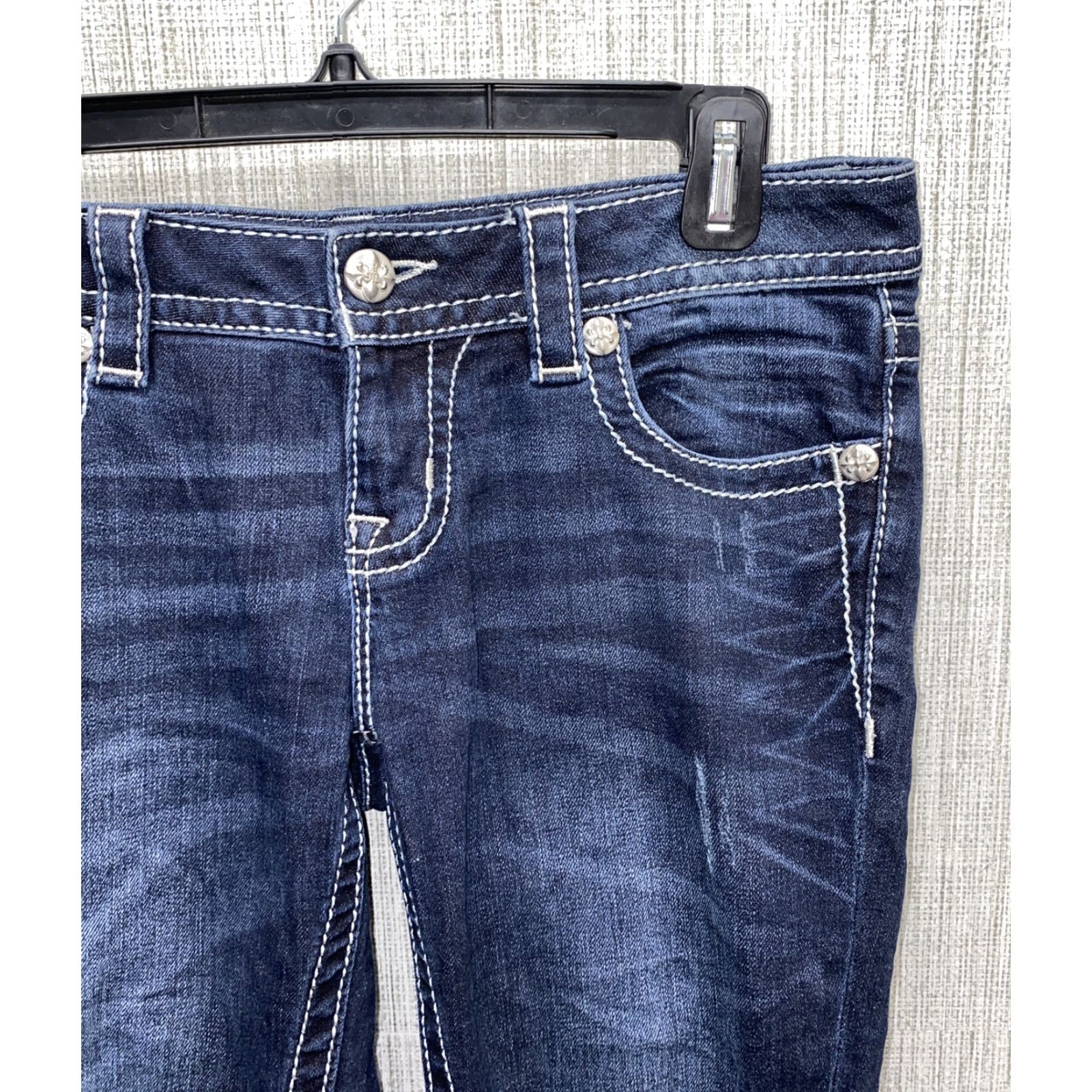 Miss Me Miss Me Womens Jeans Capri Slim Boot Denim Blue 27x19 Inseam 19 Regular Size 27 X 19 Size 27" / US 4 / IT 40 - 2 Thumbnail