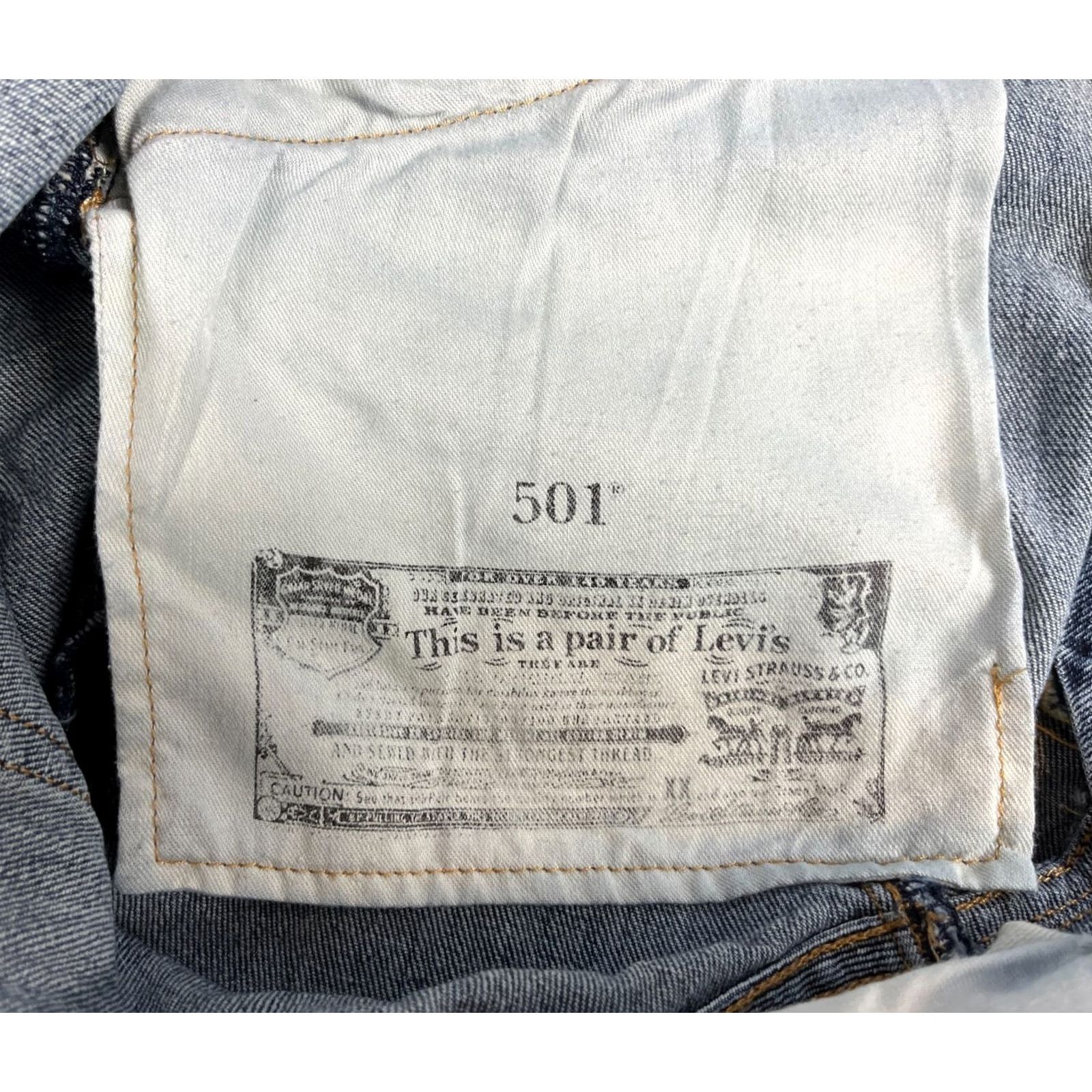 Levi's Levi's 501 Jeans Men Blue Medium Wash 36x30 Regular Denim 5-Pocket Straight Cotton Vintage Style Mens Size US 36 / EU 52 - 7 Thumbnail