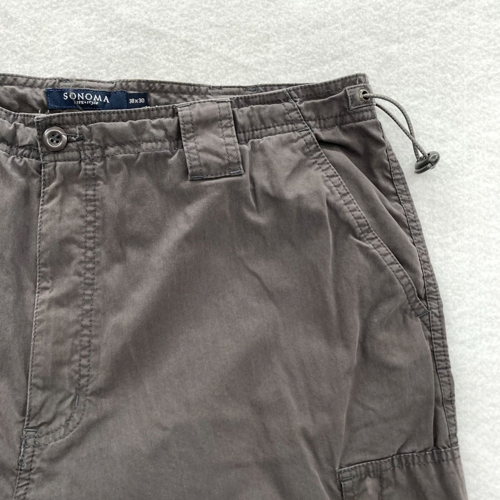 Vintage VINTAGE Sonoma Convertible Cargo Pants Mens 38x30 Brown Nylon Blend Baggy Y2K Pants Mens Brown Cargo Convertible Baggy Y2K Size US 38 / EU 54 - 4 Thumbnail