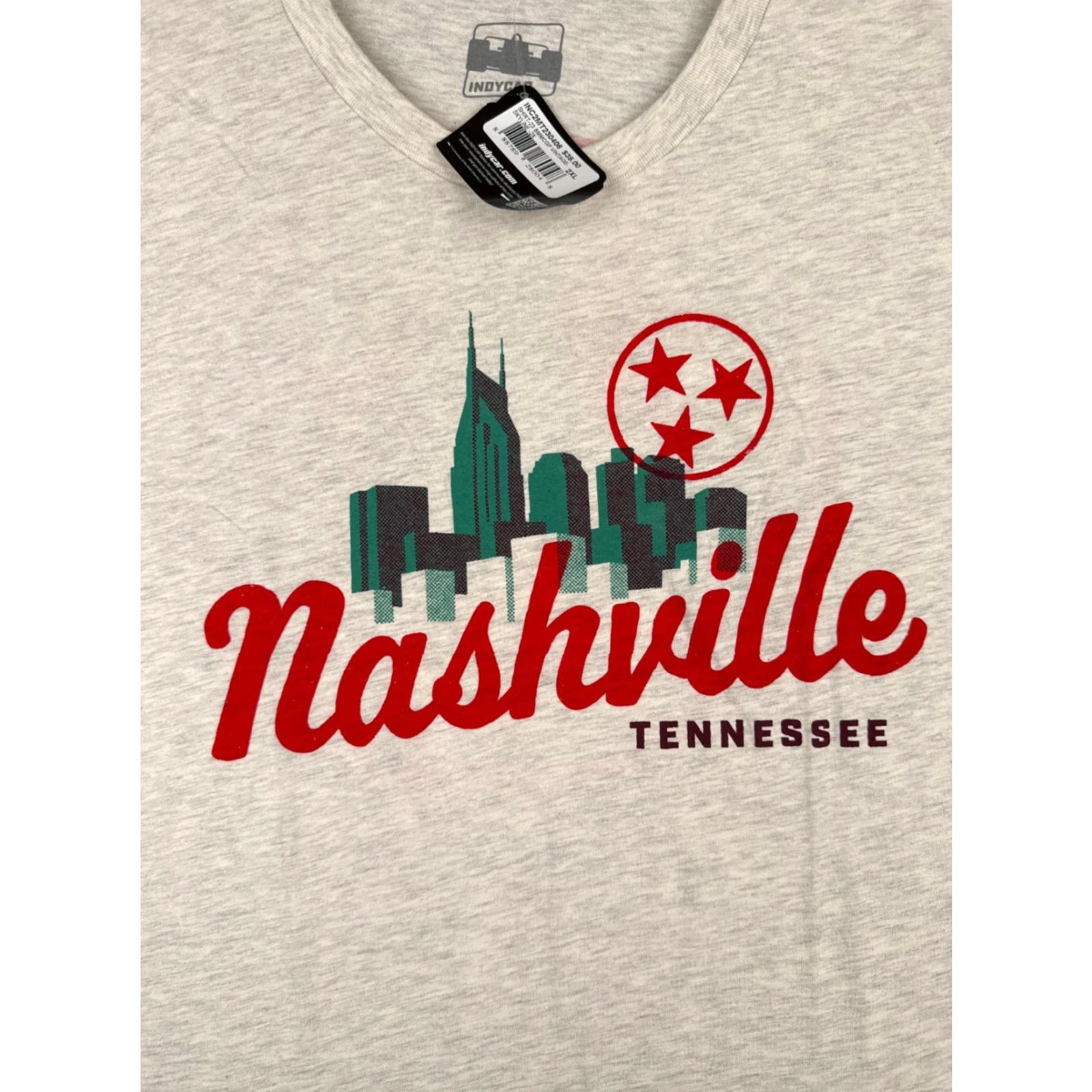 Vintage Nashville Grand Prix Shirt Adult 2XL Beige Short Sleeve Crew Neck Indycar Legends Global Merchandise Men T-Shirt Racing Cars Sign Logo All Seasons Size US XXL / EU 58 / 5 - 6 Thumbnail
