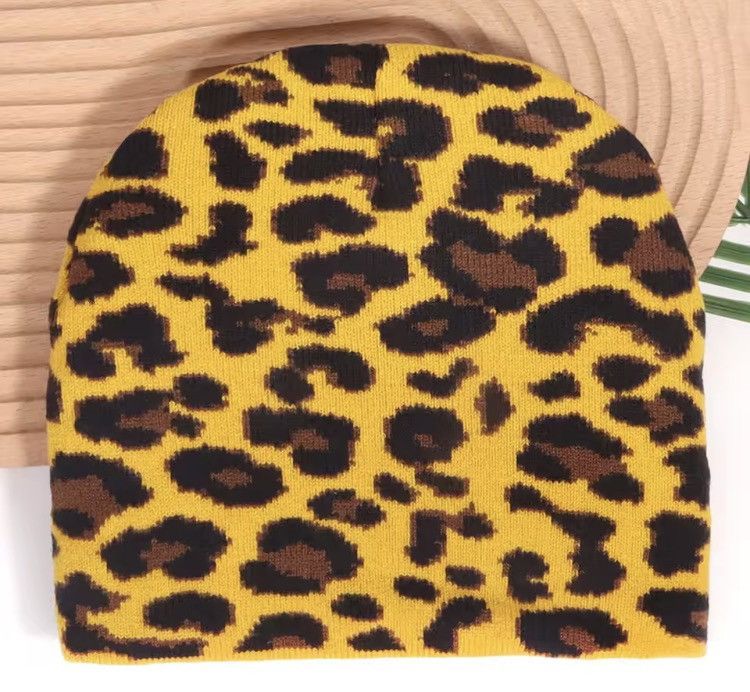 Japanese Brand Leopard Autumn Winter Causal Hip Hop Beani Size ONE SIZE - 2 Thumbnail