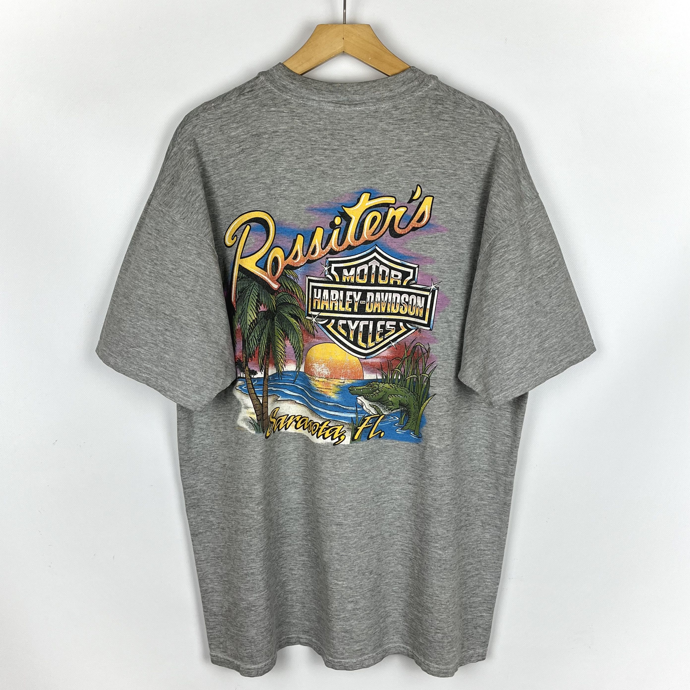 Harley Davidson Vintage Harley Davidson Florida Rare T Shirt 1997 Size US XL / EU 56 / 4 - 1 Thumbnail