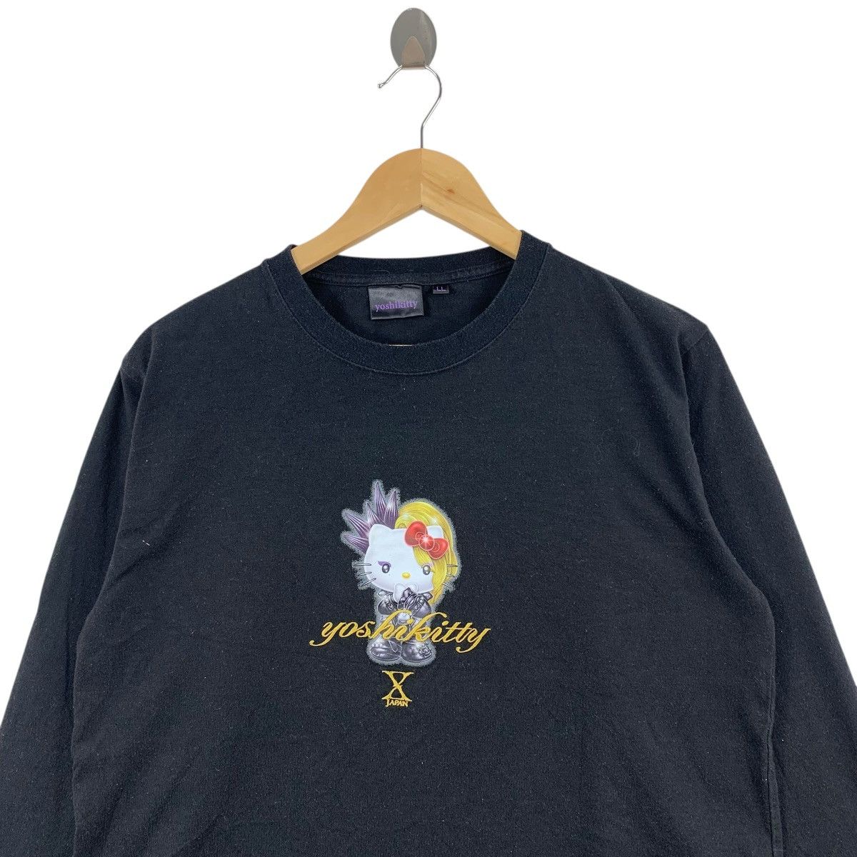 Japanese Brand YOSHIKITTY X JAPAN Hello Kitty Japanese Band Tshirt Size US L / EU 52-54 / 3 - 2 Thumbnail