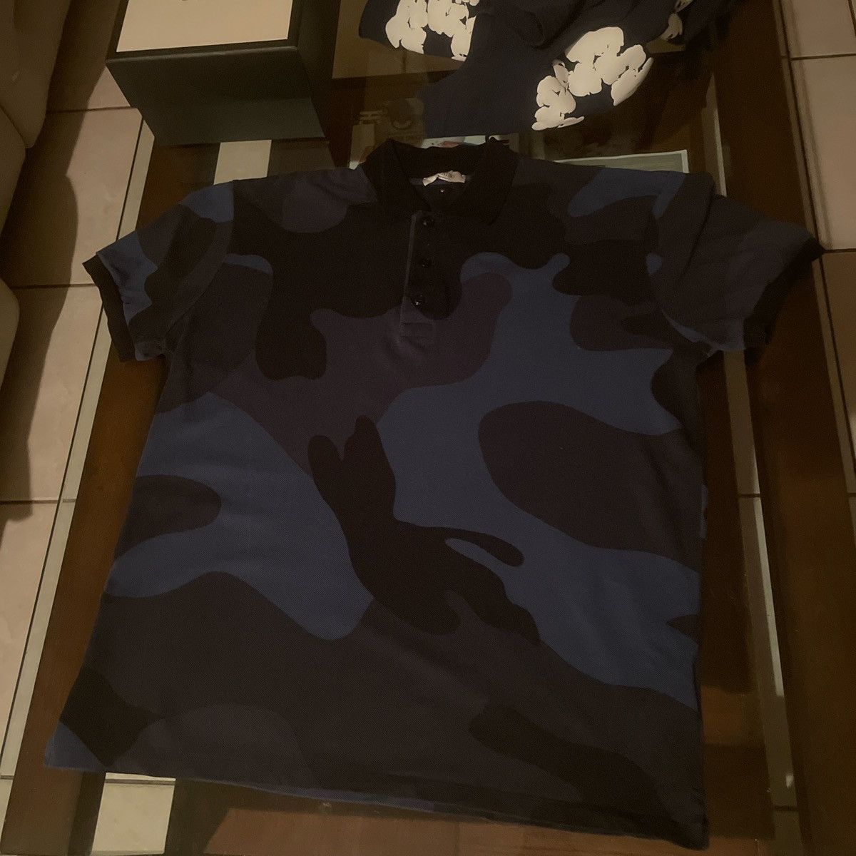 Valentino Valentino blue camo polo Size US L / EU 52-54 / 3 - 1 Thumbnail