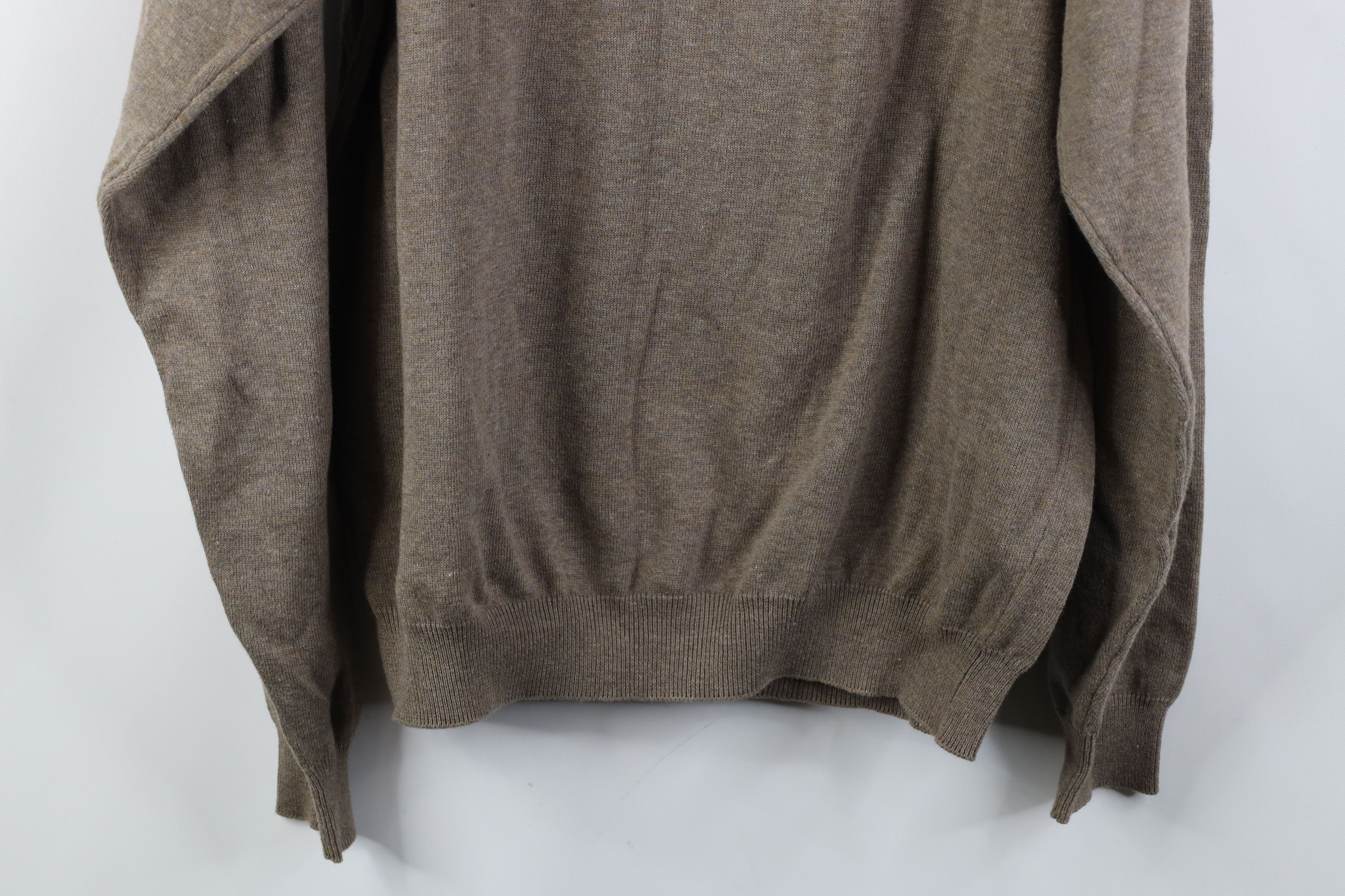 Vintage Vintage 90s Streetwear Blank Cotton Knit Mock Neck Sweater Size US L / EU 52-54 / 3 - 9 Thumbnail