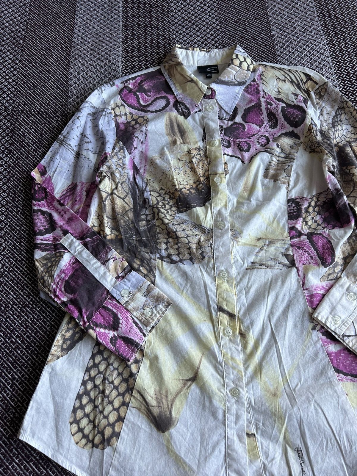Just Cavalli Vintage Roberto Cavalli Luxury Women Shirt Solid Style Sz 46 Size L / US 10 / IT 46 - 4 Thumbnail