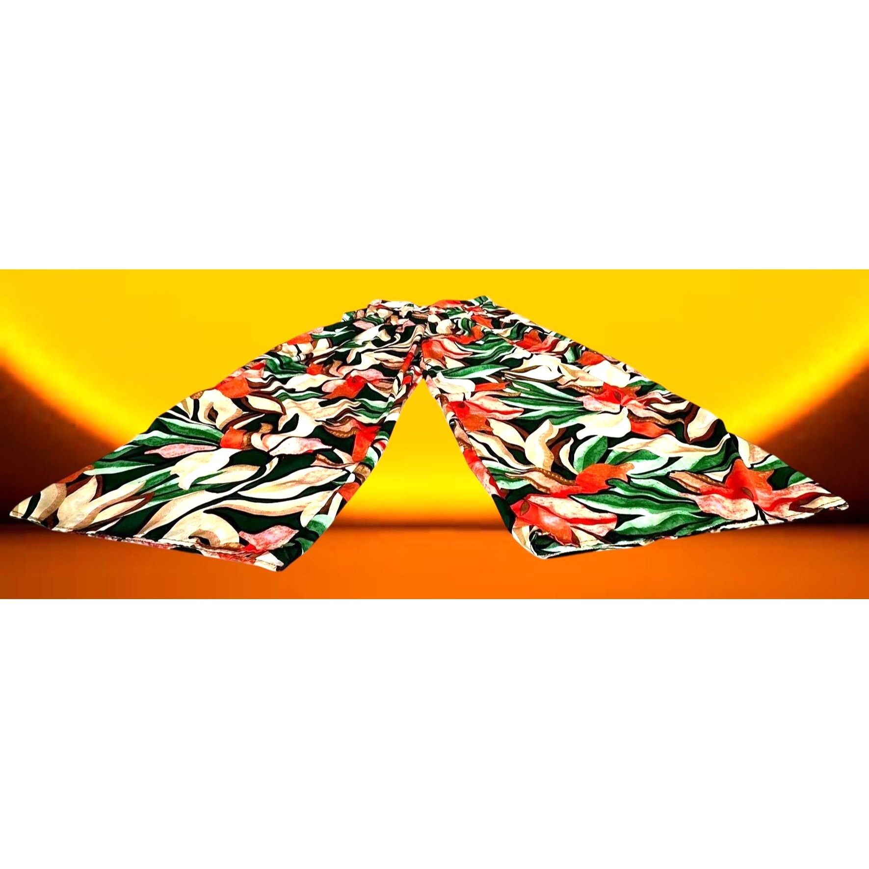Other Moon Orchid Palazzo Pants Medium Abstract Festive High Waist Size 30" / US 8 / IT 44 - 7 Thumbnail
