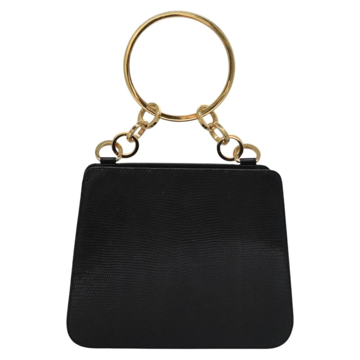 Salvatore Ferragamo Gancini Line Black Leather Handbag (Pre-Owned) Size ONE SIZE - 1 Thumbnail