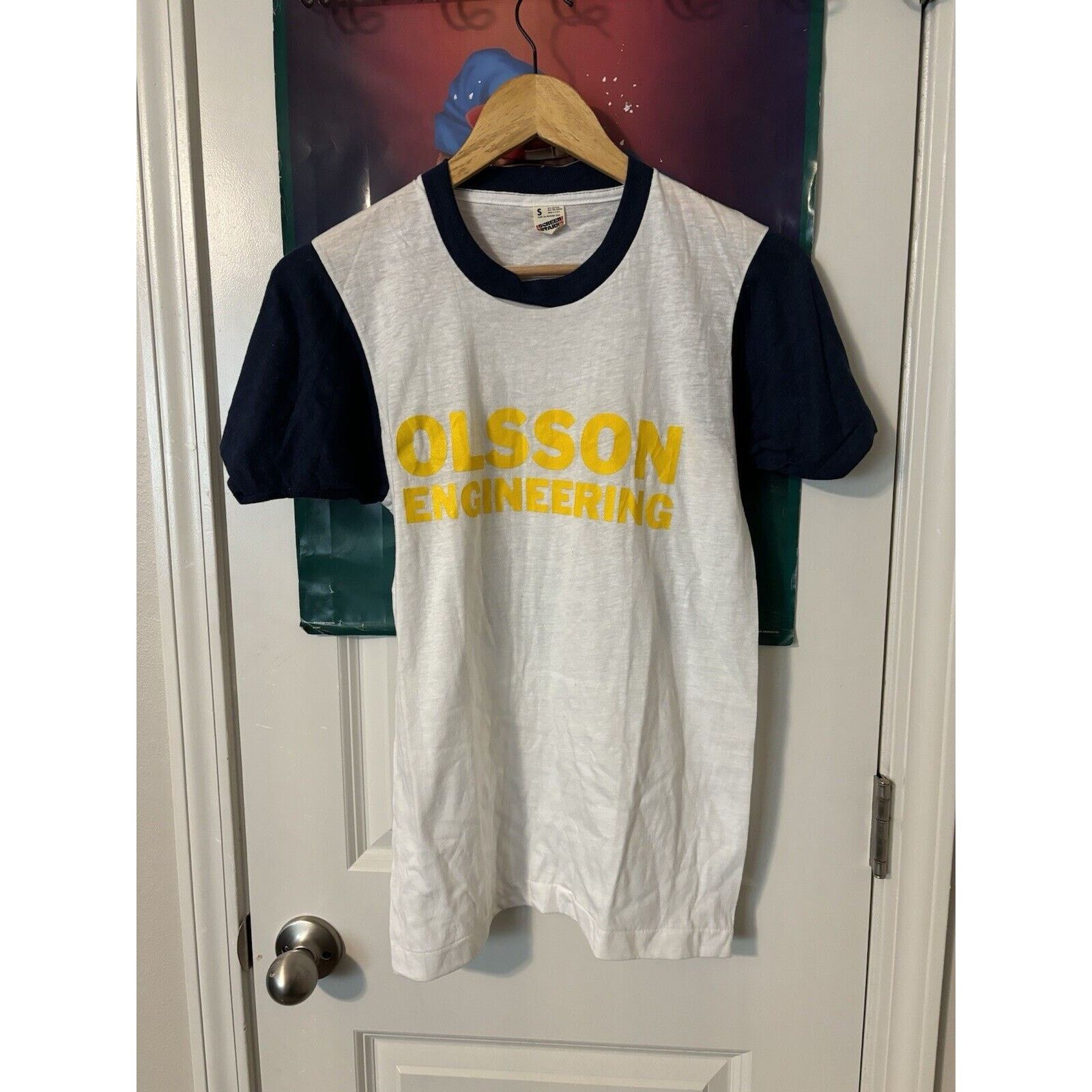 Other vintage 80s olsson engineering ringer rare size S white blue Size US S / EU 44-46 / 1 - 1 Thumbnail