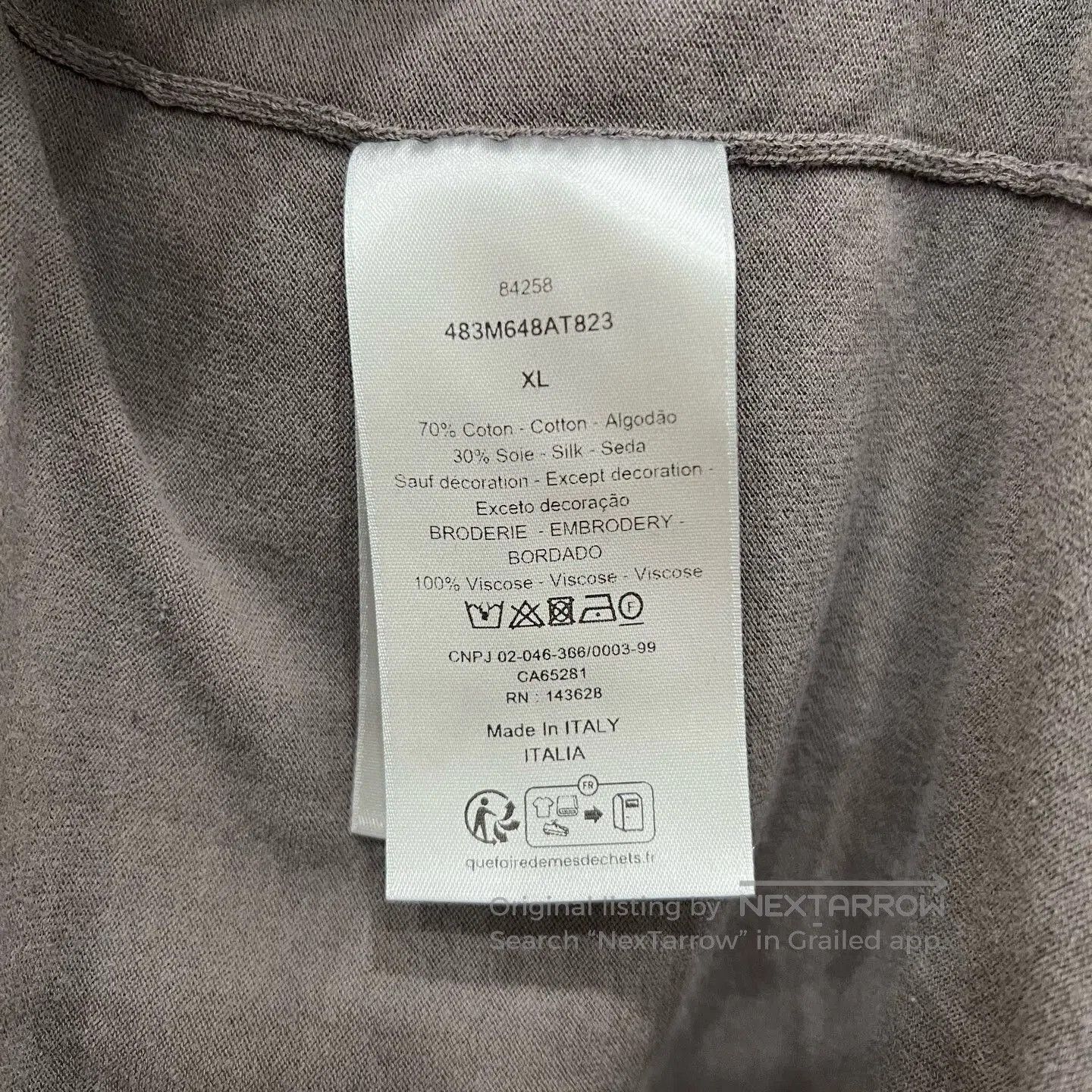 Other Dior Flocked Embroidered Logo Short Sleeve. Size US XL / EU 56 / 4 - 5 Thumbnail