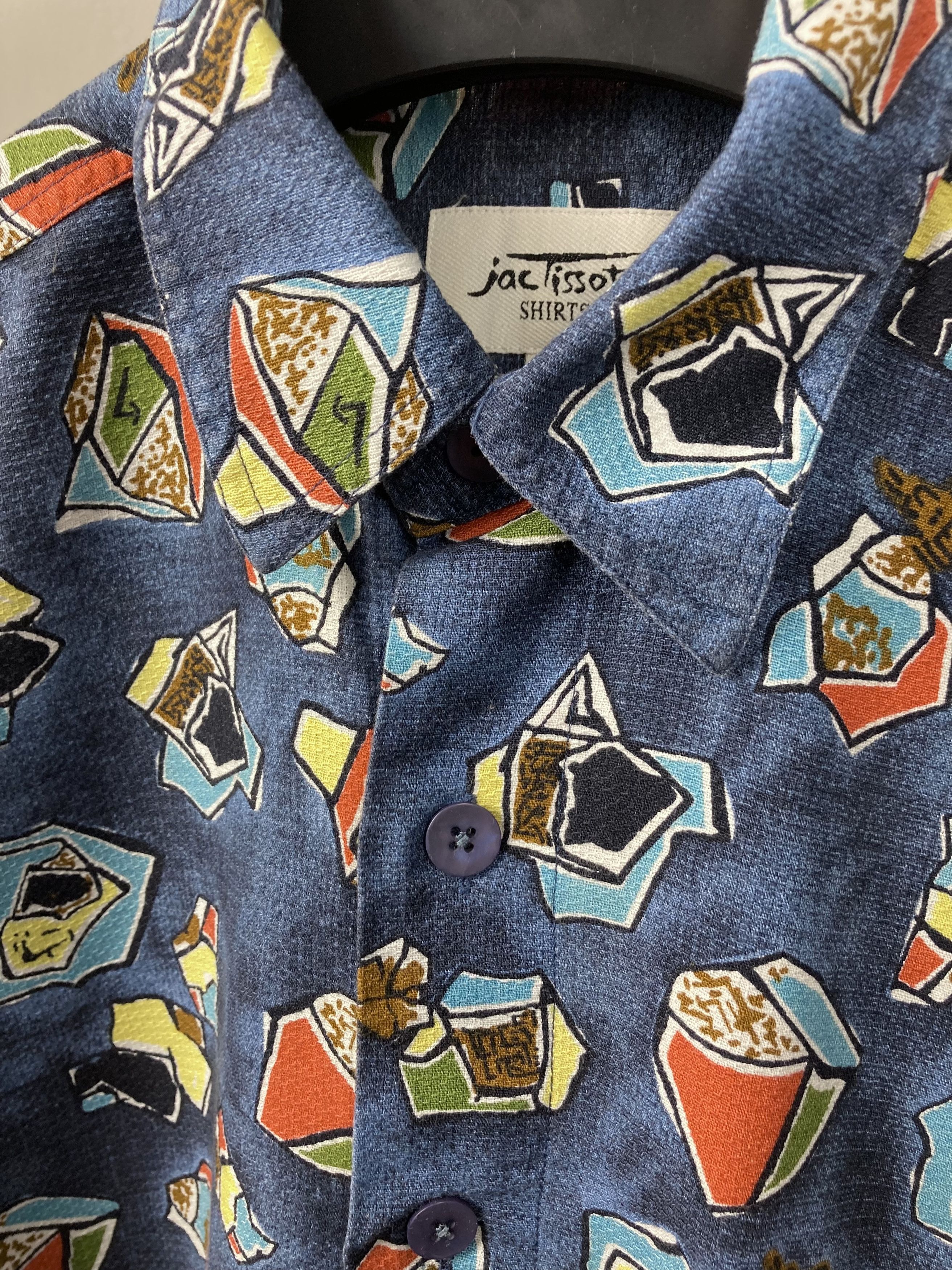 Tissot 1990s Jac Tissot Shirts Vintage Abstract Avant Garde Pattern Size US M / EU 48-50 / 2 - 5 Thumbnail