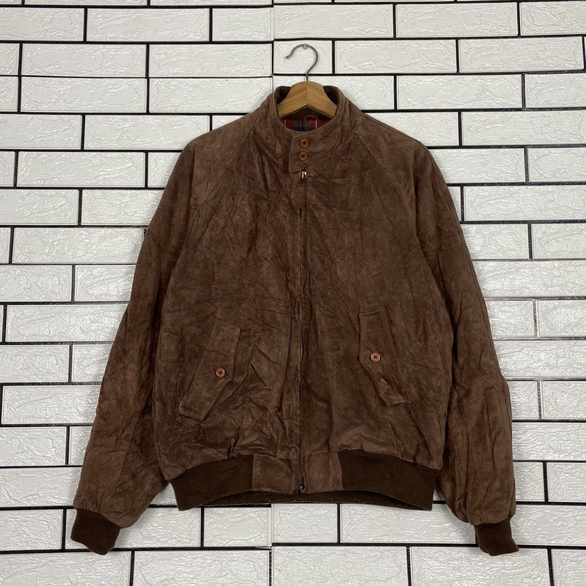 Japanese Brand 📌Vintage Leather Jacket Bomber Houston Harajuku Mother Size US L / EU 52-54 / 3 - 2 Thumbnail