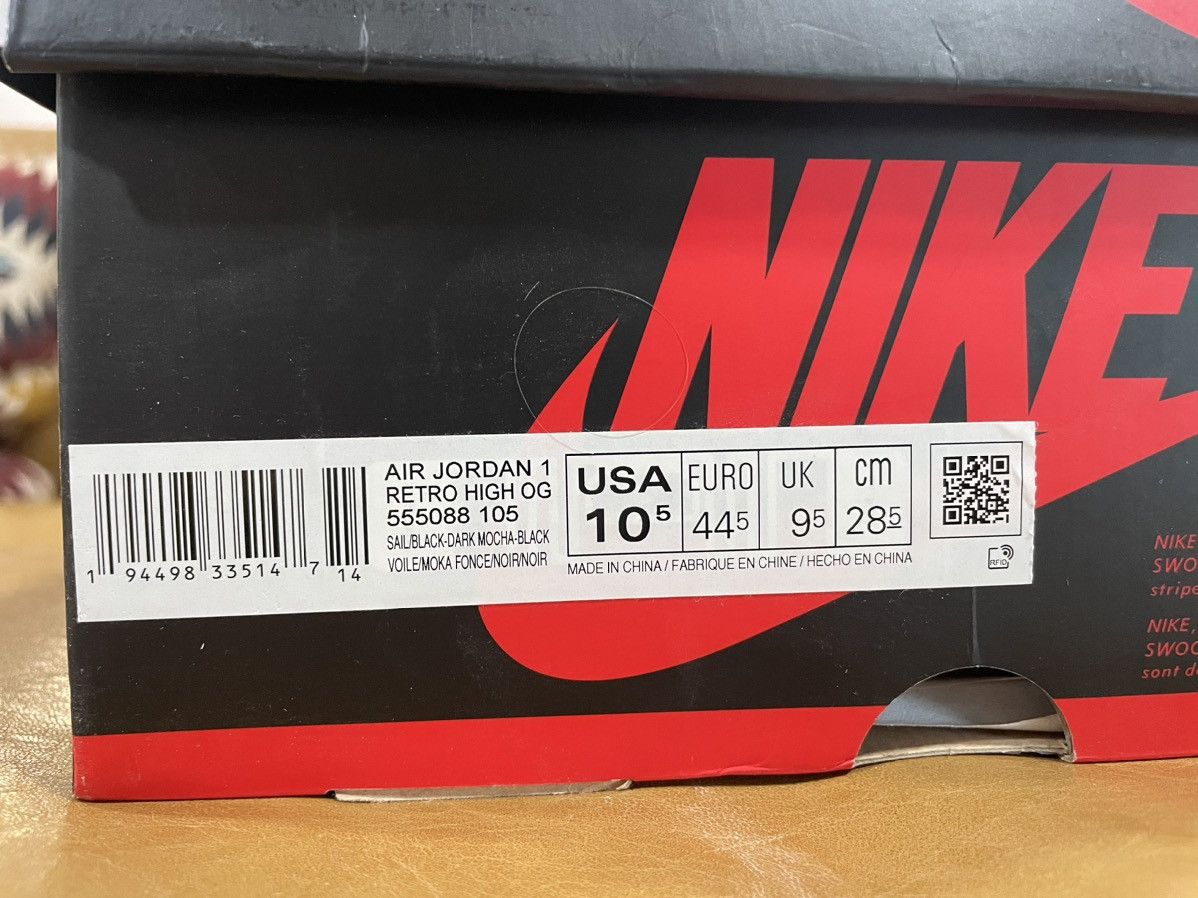 Jordan Brand × Nike Jordan Retro 1 High “Mocha” Size US 10.5 / EU 43-44 - 9 Thumbnail