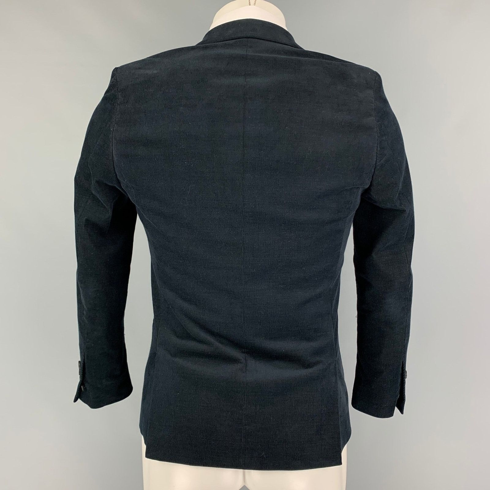 The Kooples THE KOOPLES Size 34 Navy Corduroy Cotton Sport Coat Size 34R - 3 Thumbnail